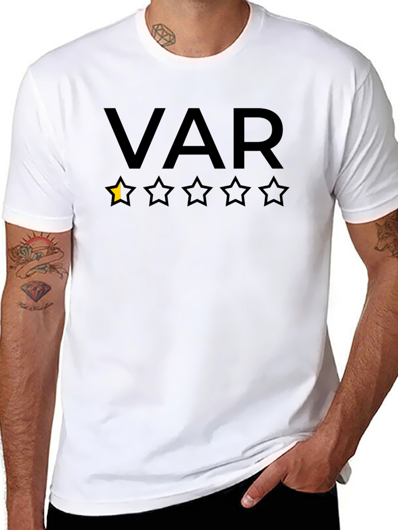 VAR One Star Review Mens Graphic T-Shirt