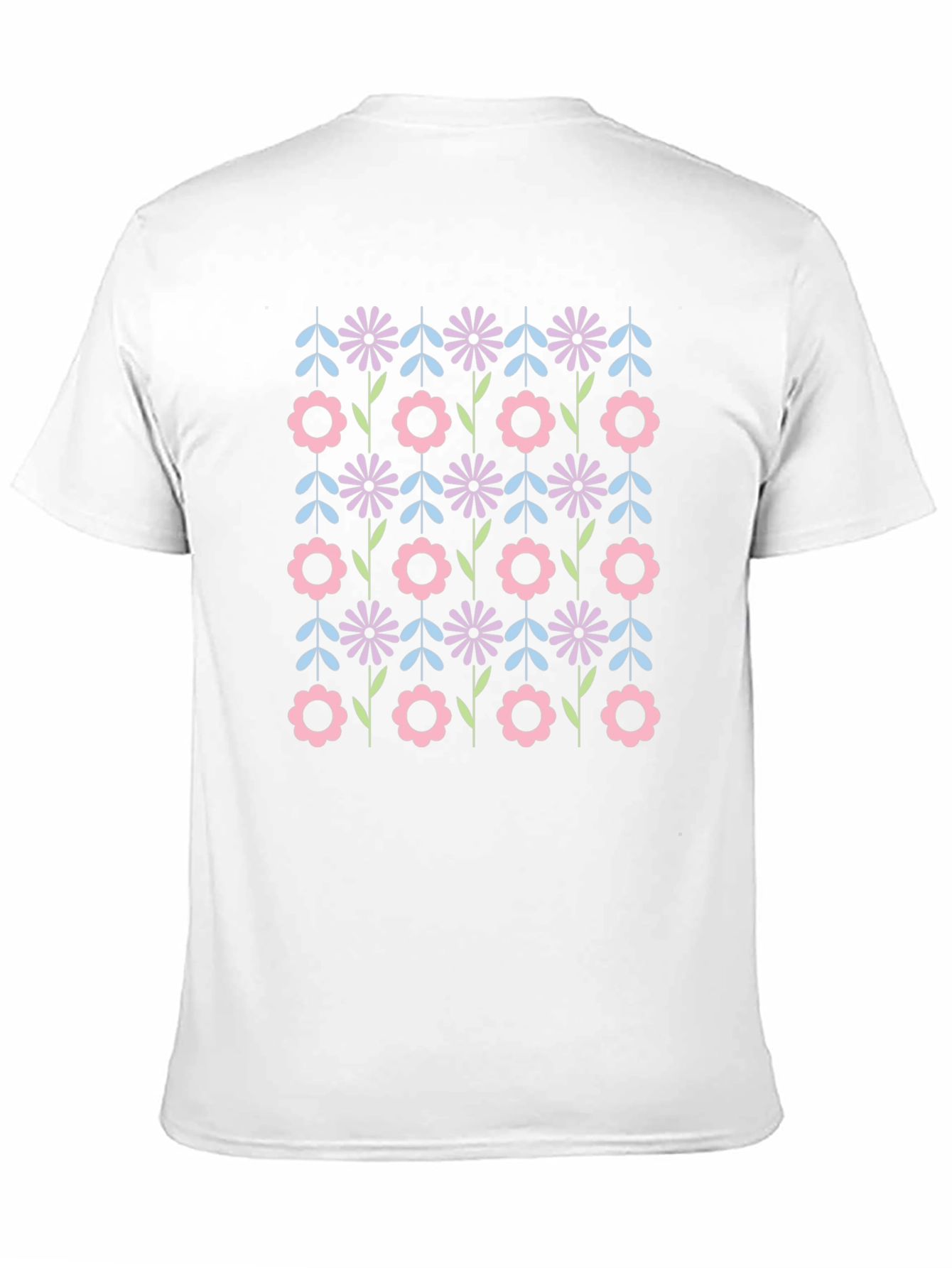Retro Floral Black T-Shirt - Funky Flower Power