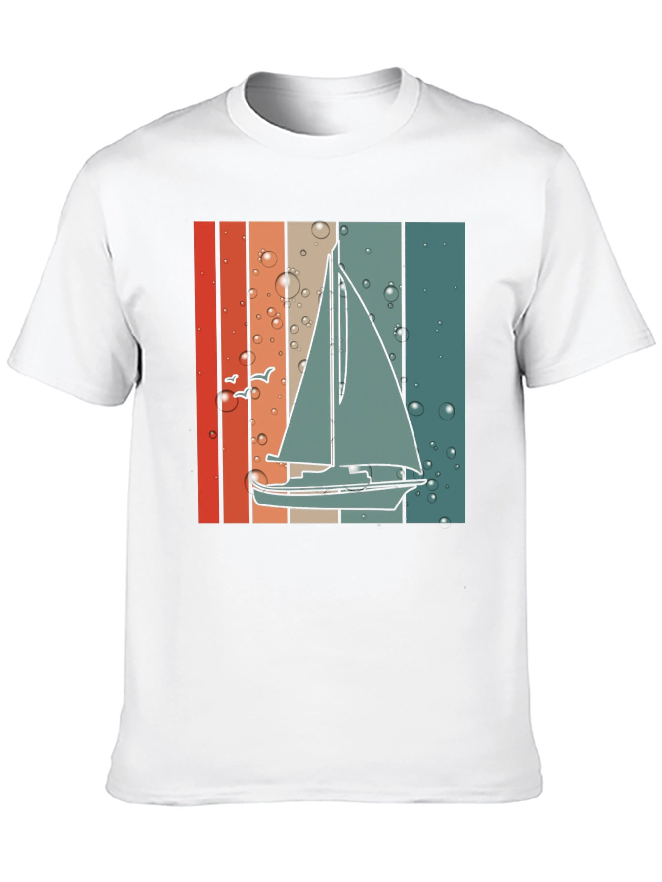 Retro Sailboat Graphic Tee - Coastal Vibes