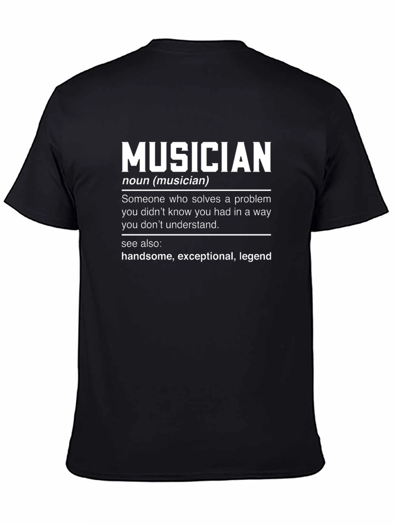 Musician Definition Black T-Shirt