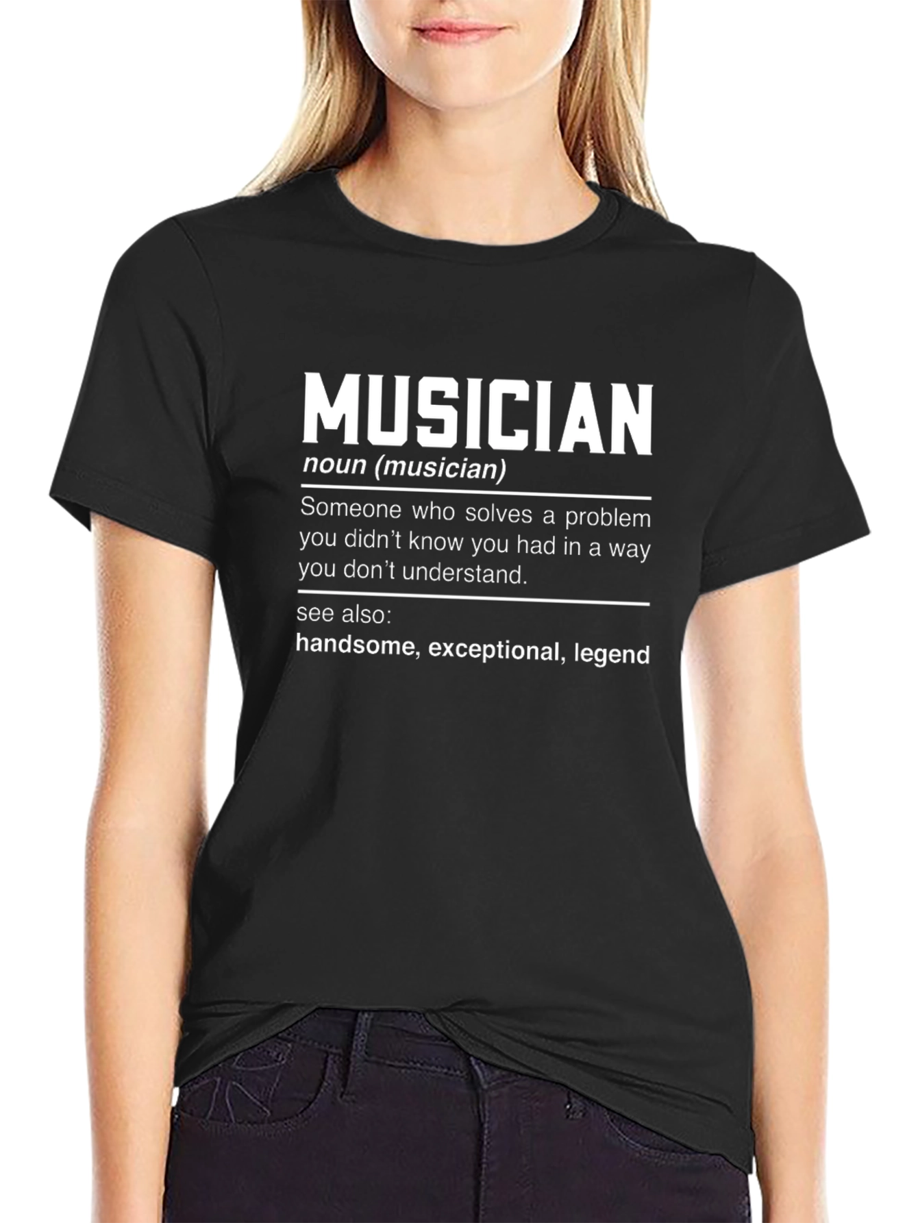 Musician Definition Black T-Shirt
