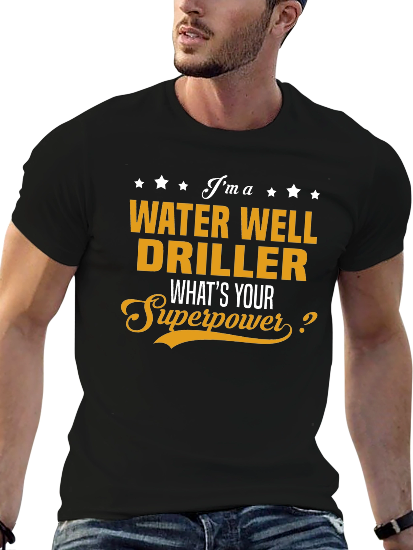 Water Well Driller Superpower Graphic Tee