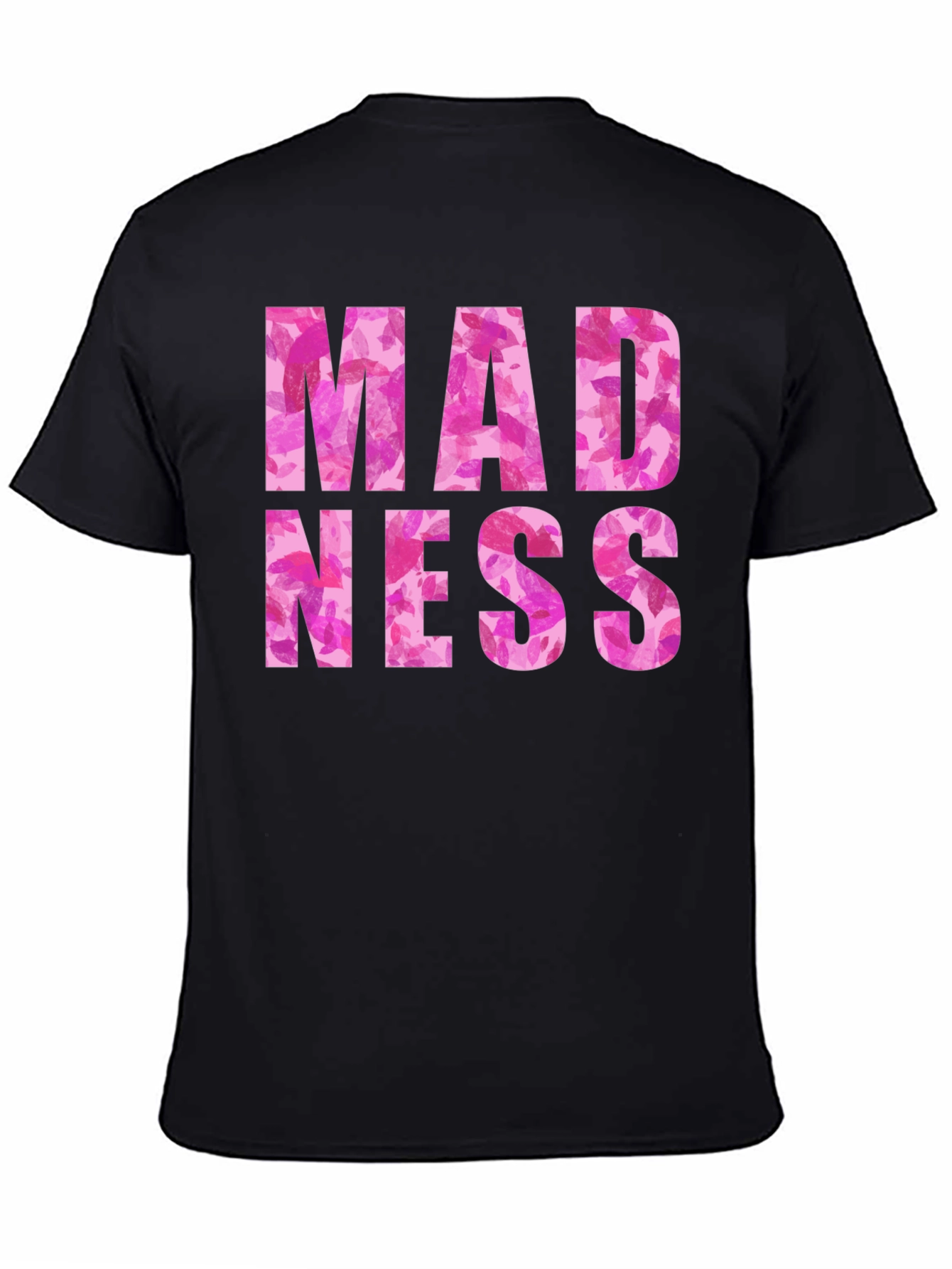 Madness Floral Print Black Graphic Tee