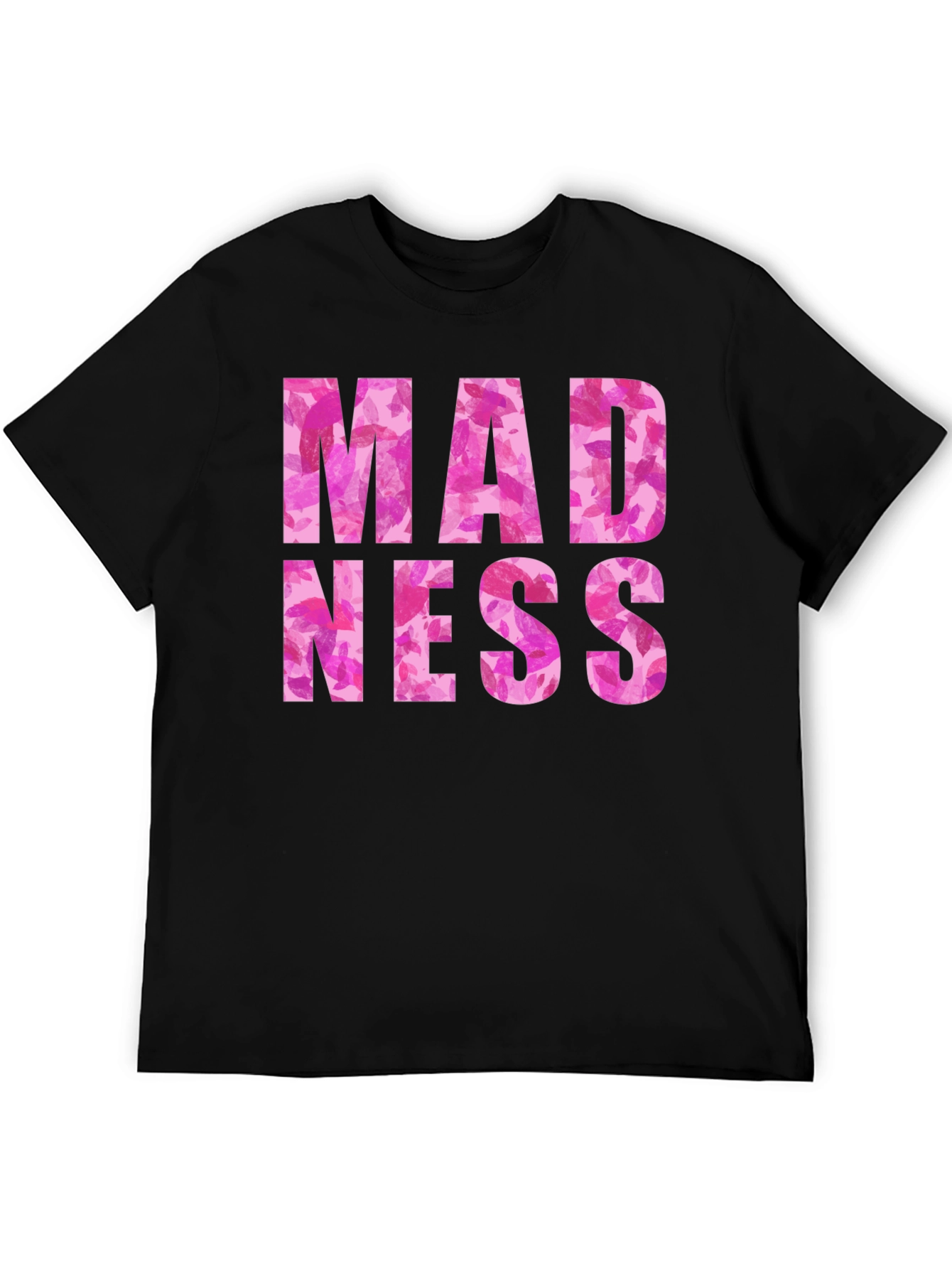 Madness Floral Print Black Graphic Tee
