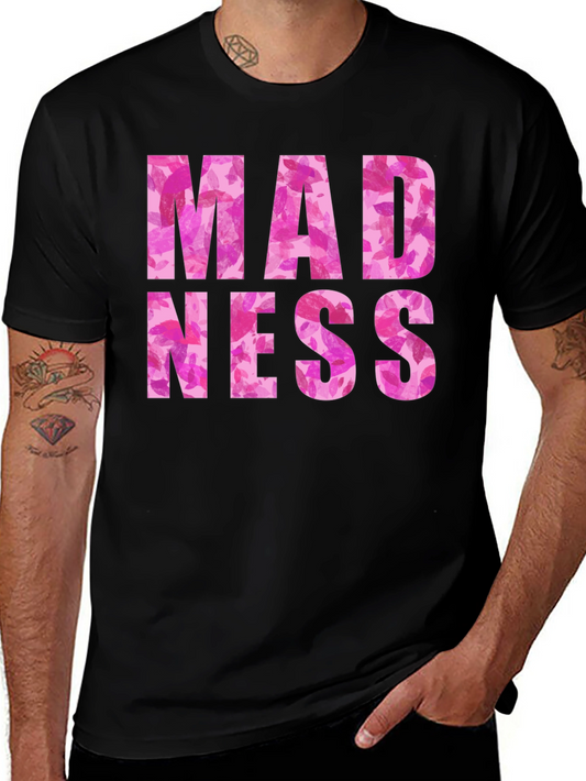 Madness Floral Print Black Graphic Tee