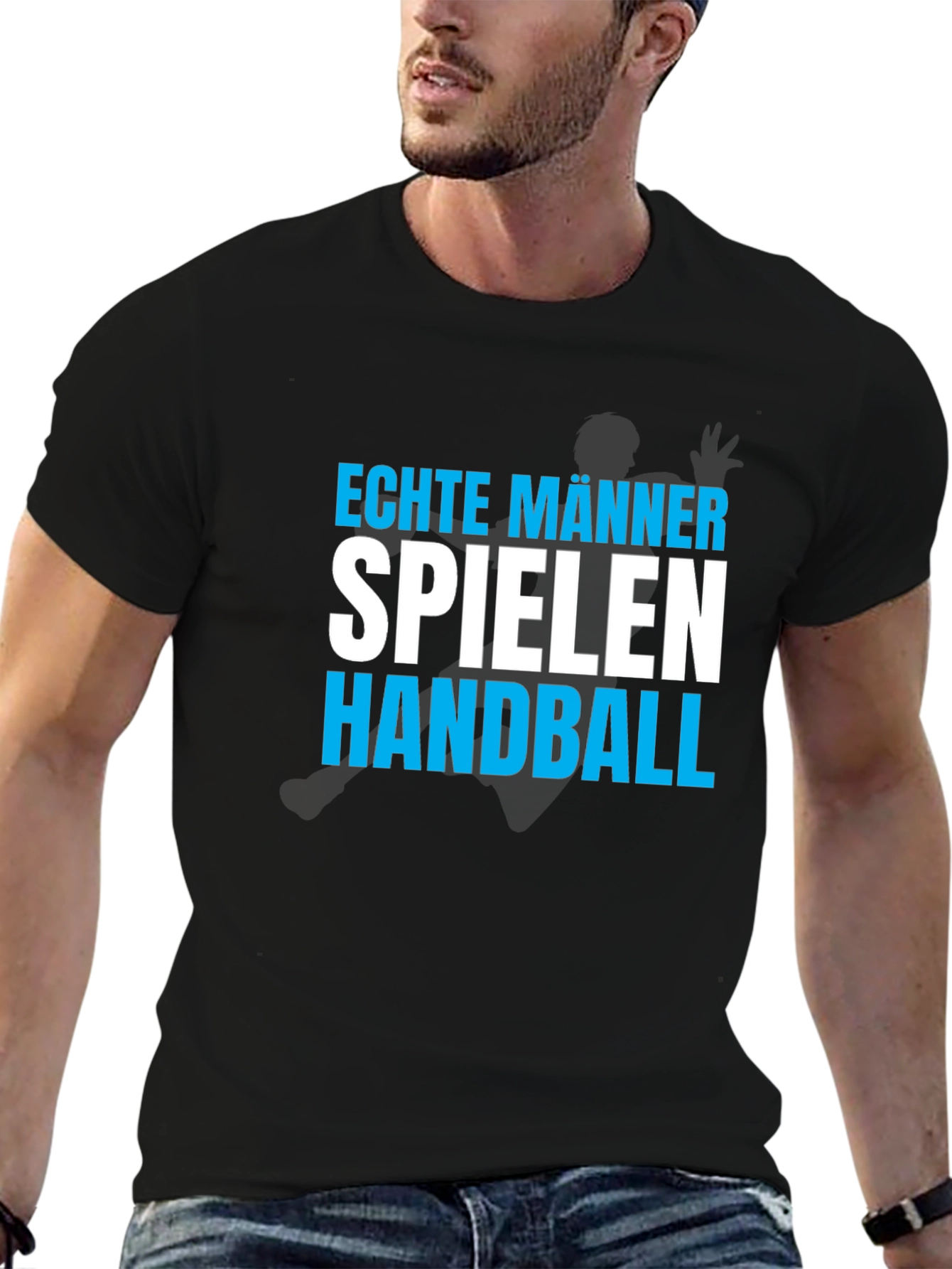 Echte Manner Spielen Handball T-Shirt