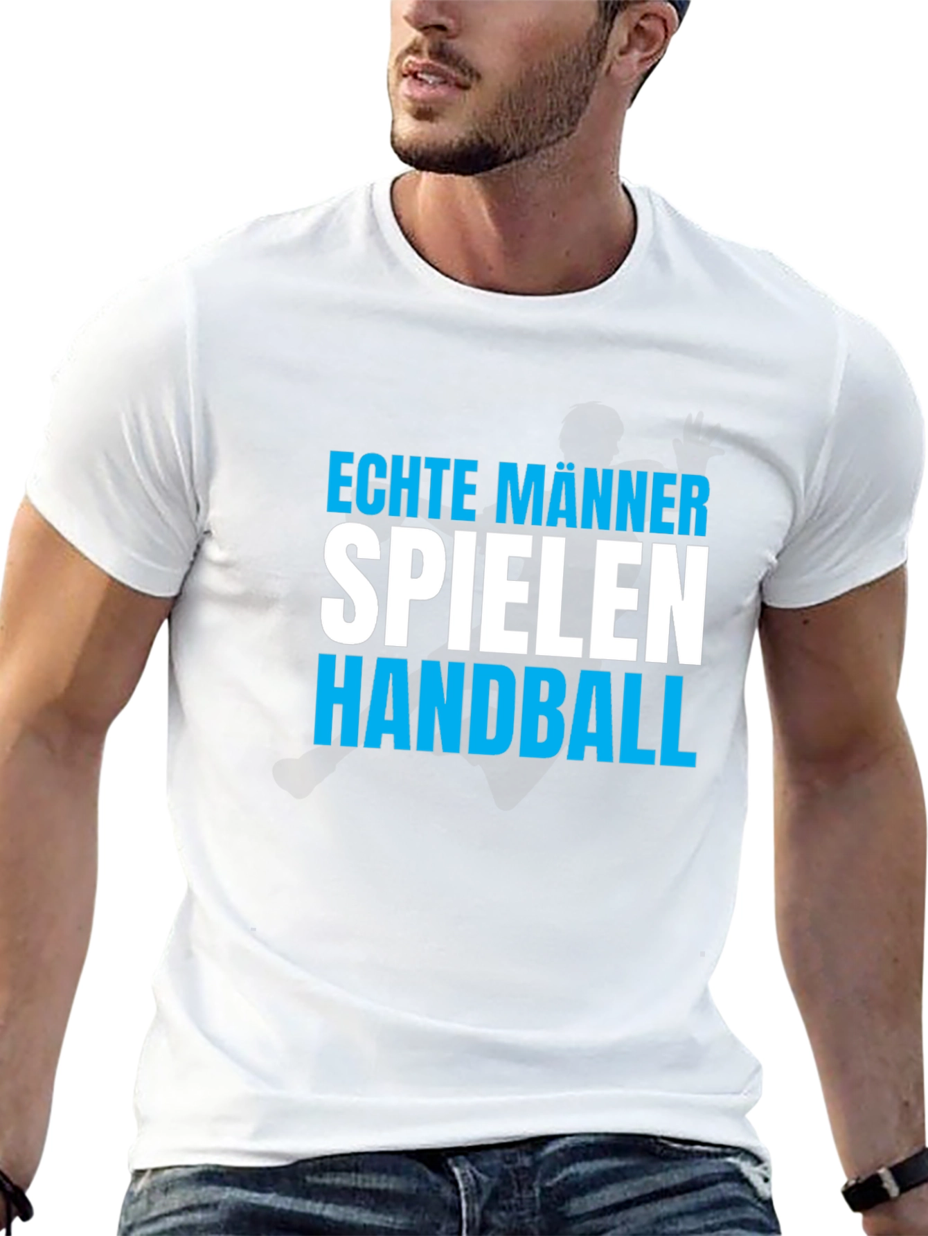 Echte Manner Spielen Handball T-Shirt