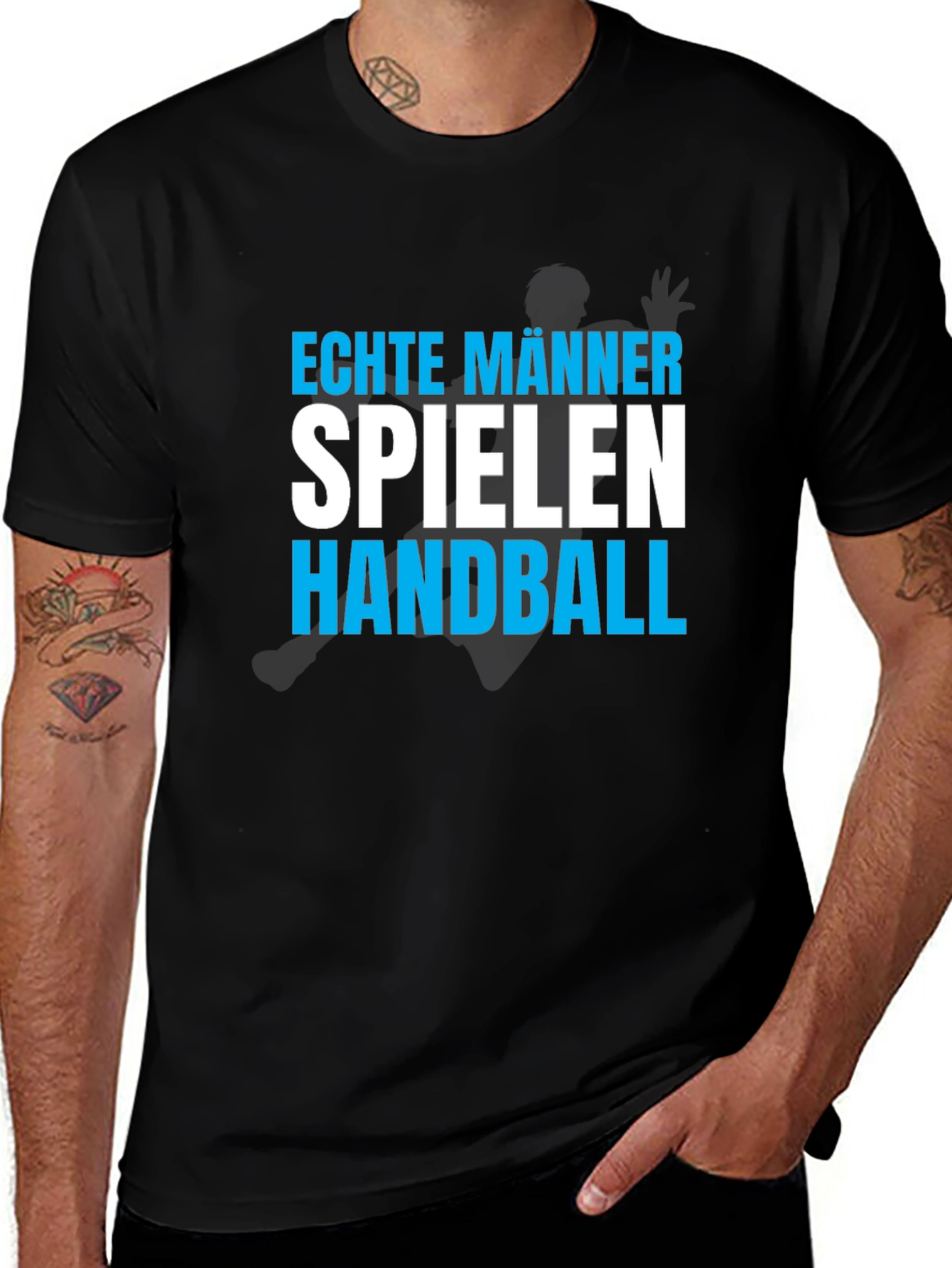 Echte Manner Spielen Handball T-Shirt