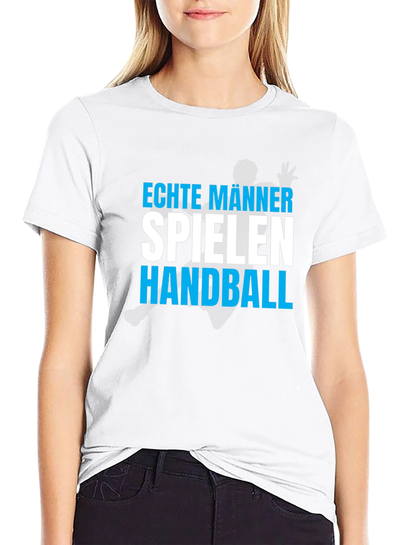 Echte Manner Spielen Handball T-Shirt