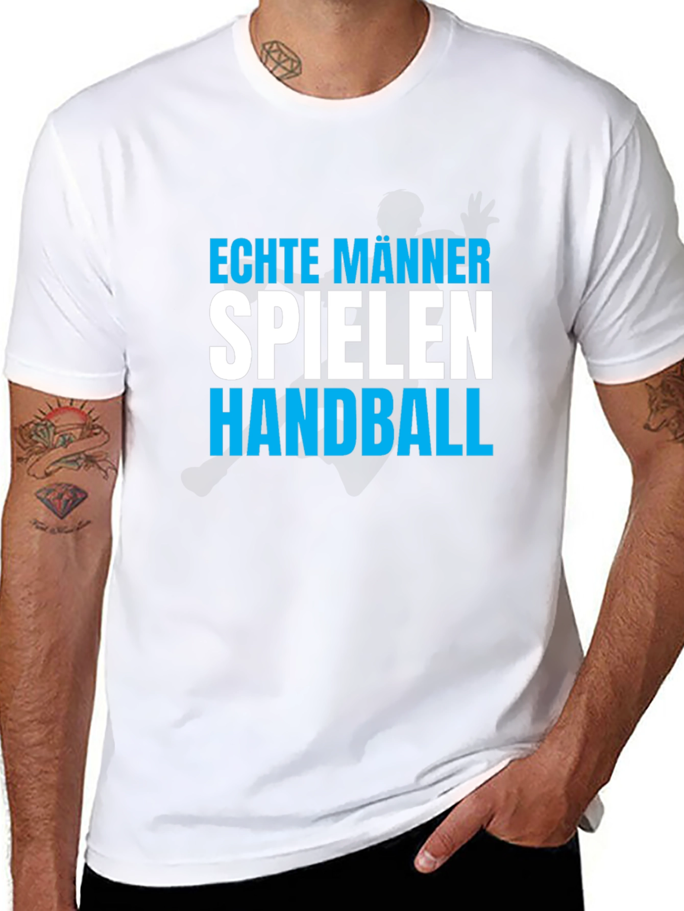 Echte Manner Spielen Handball T-Shirt