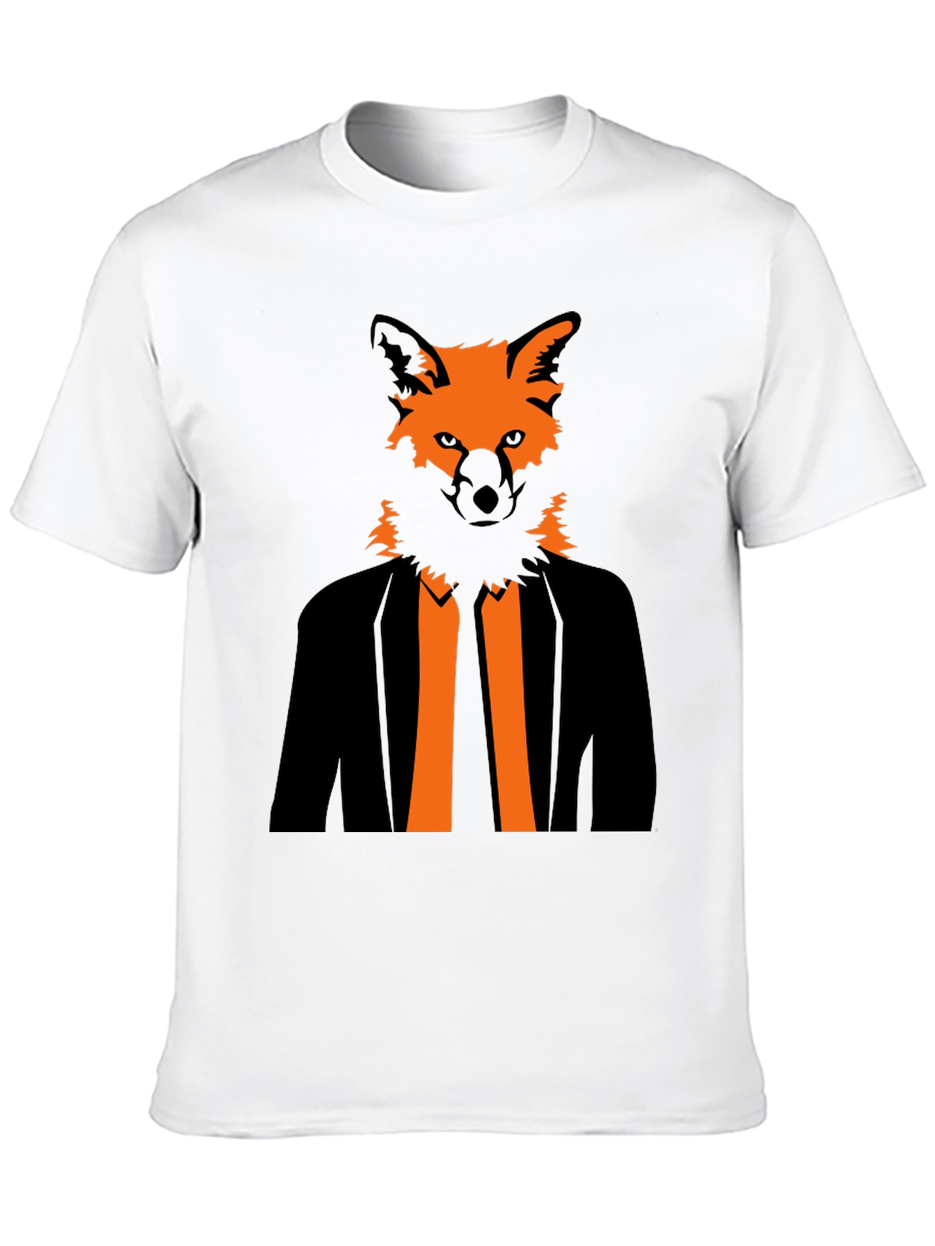Fox Head Suit Graphic Tee - Stylish & Unique