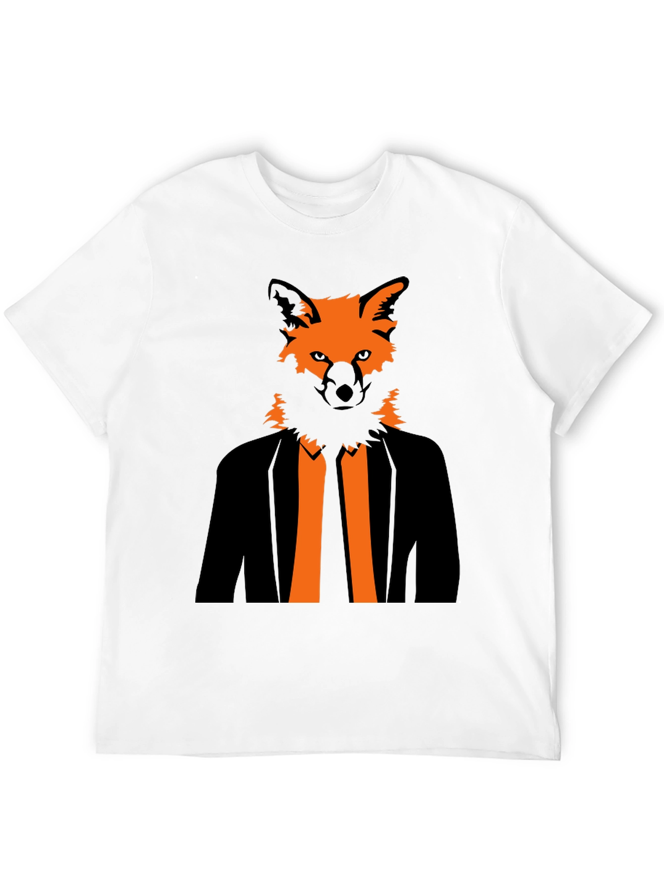Fox Head Suit Graphic Tee - Stylish & Unique