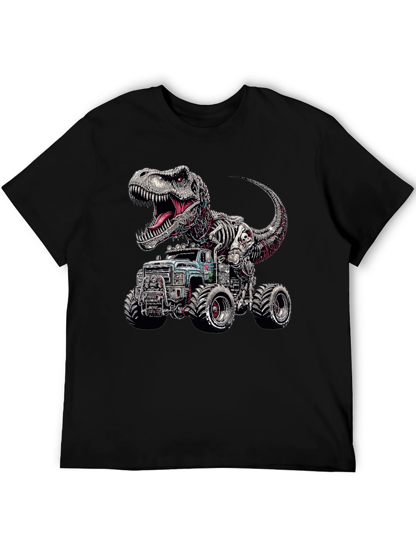 Dinosaur Monster Truck Graphic T-Shirt