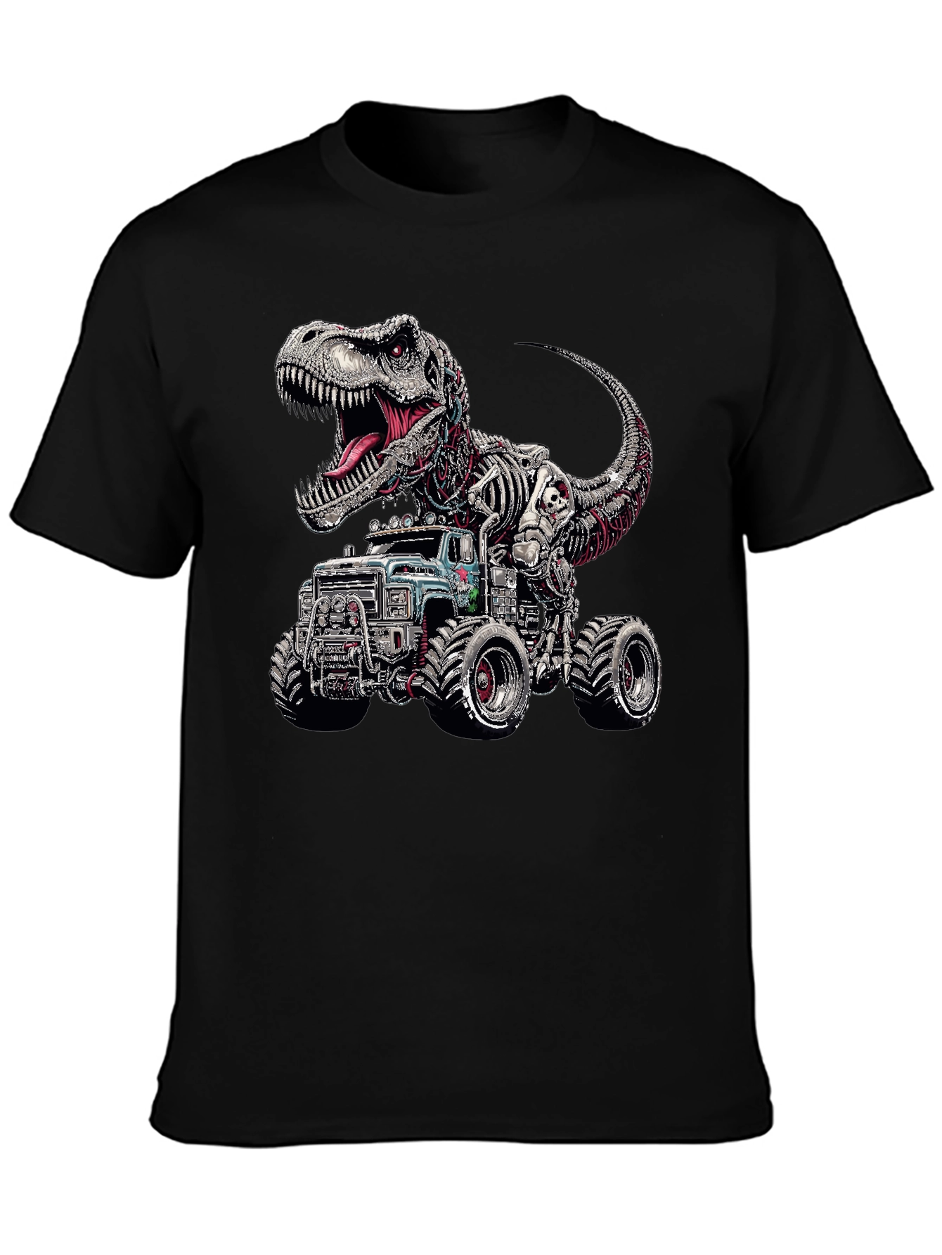 Dinosaur Monster Truck Graphic T-Shirt