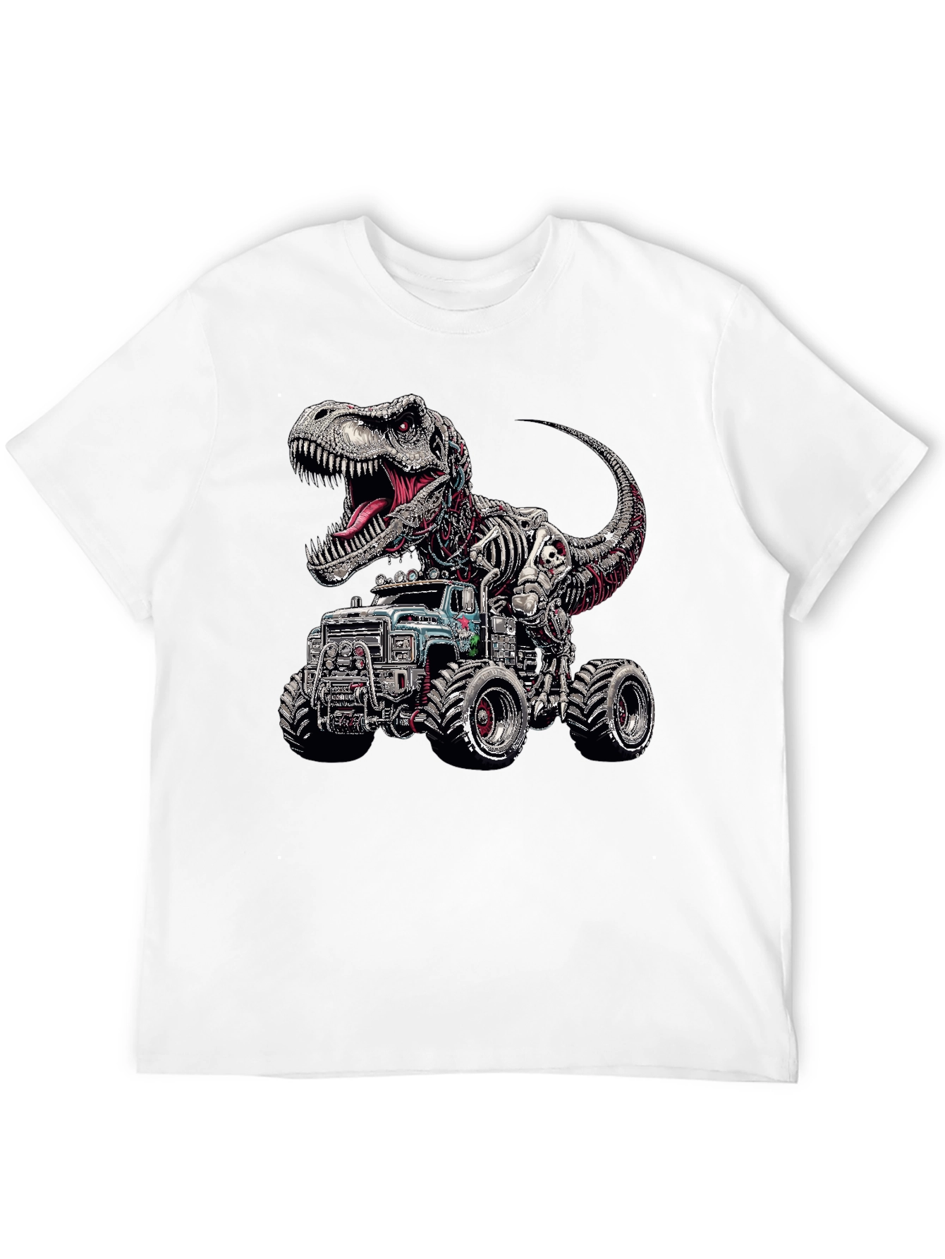 Dinosaur Monster Truck Graphic T-Shirt