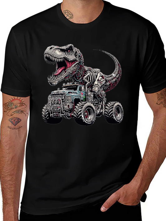 Dinosaur Monster Truck Graphic T-Shirt