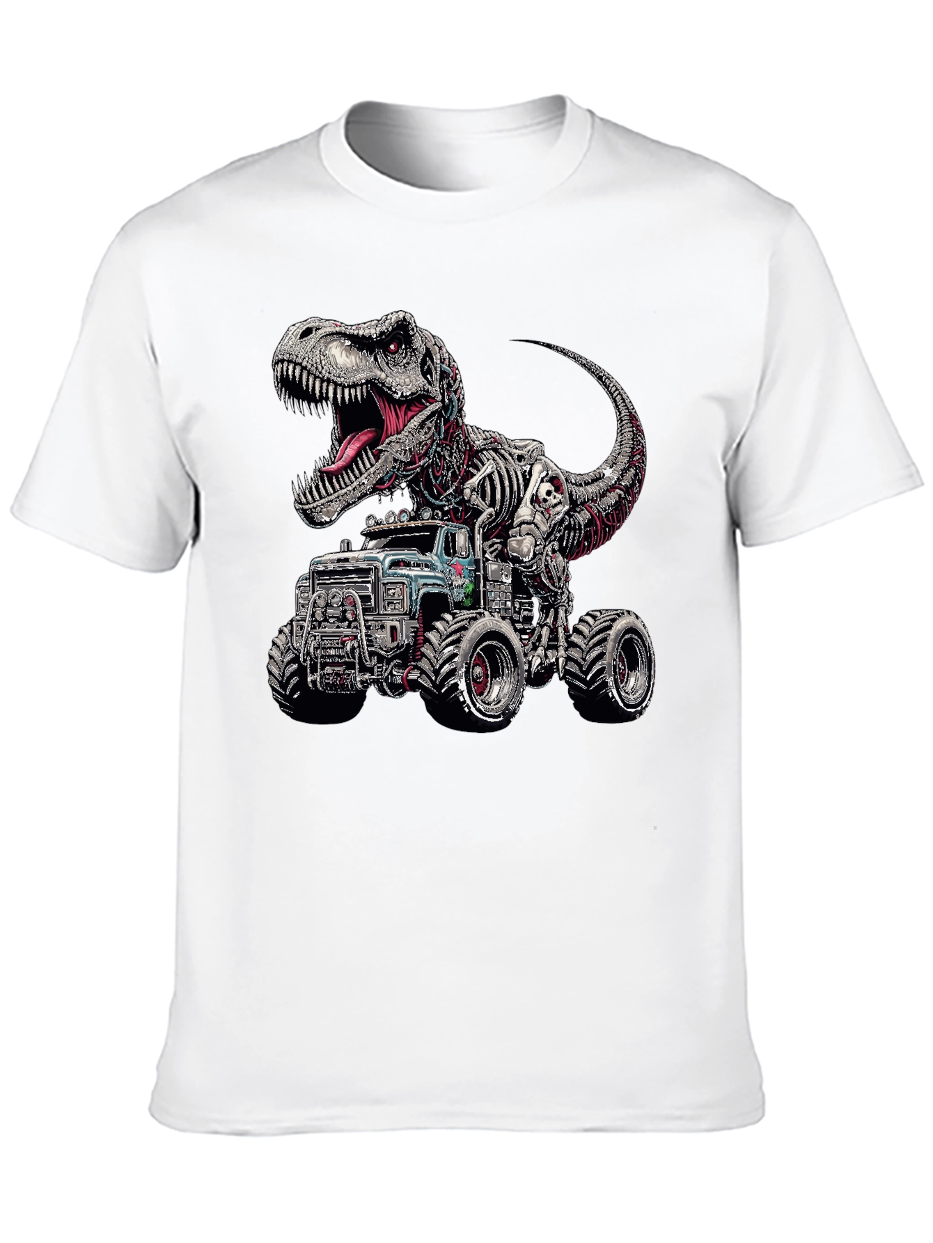 Dinosaur Monster Truck Graphic T-Shirt