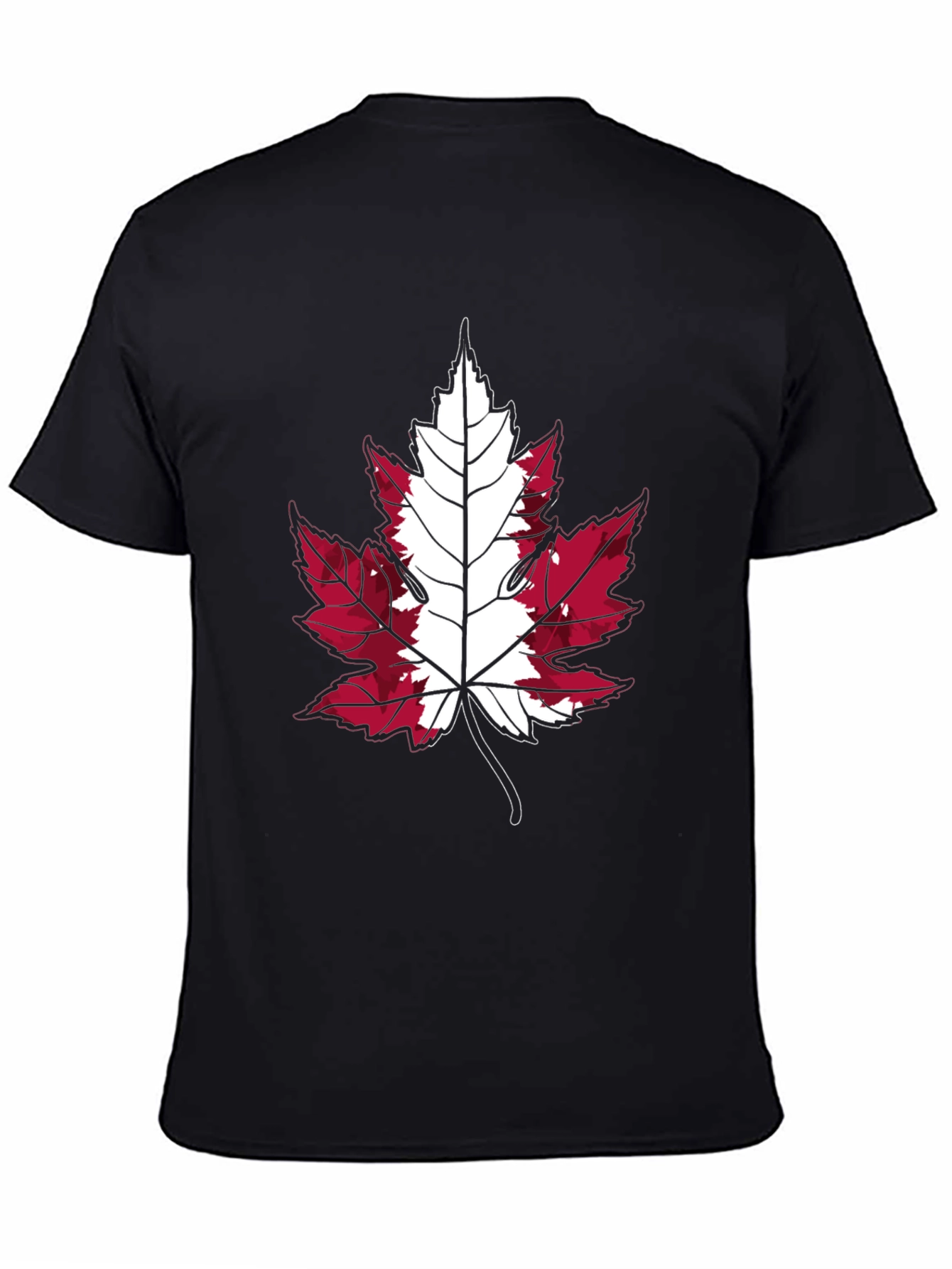 Canada Flag Maple Leaf T-Shirt - Black