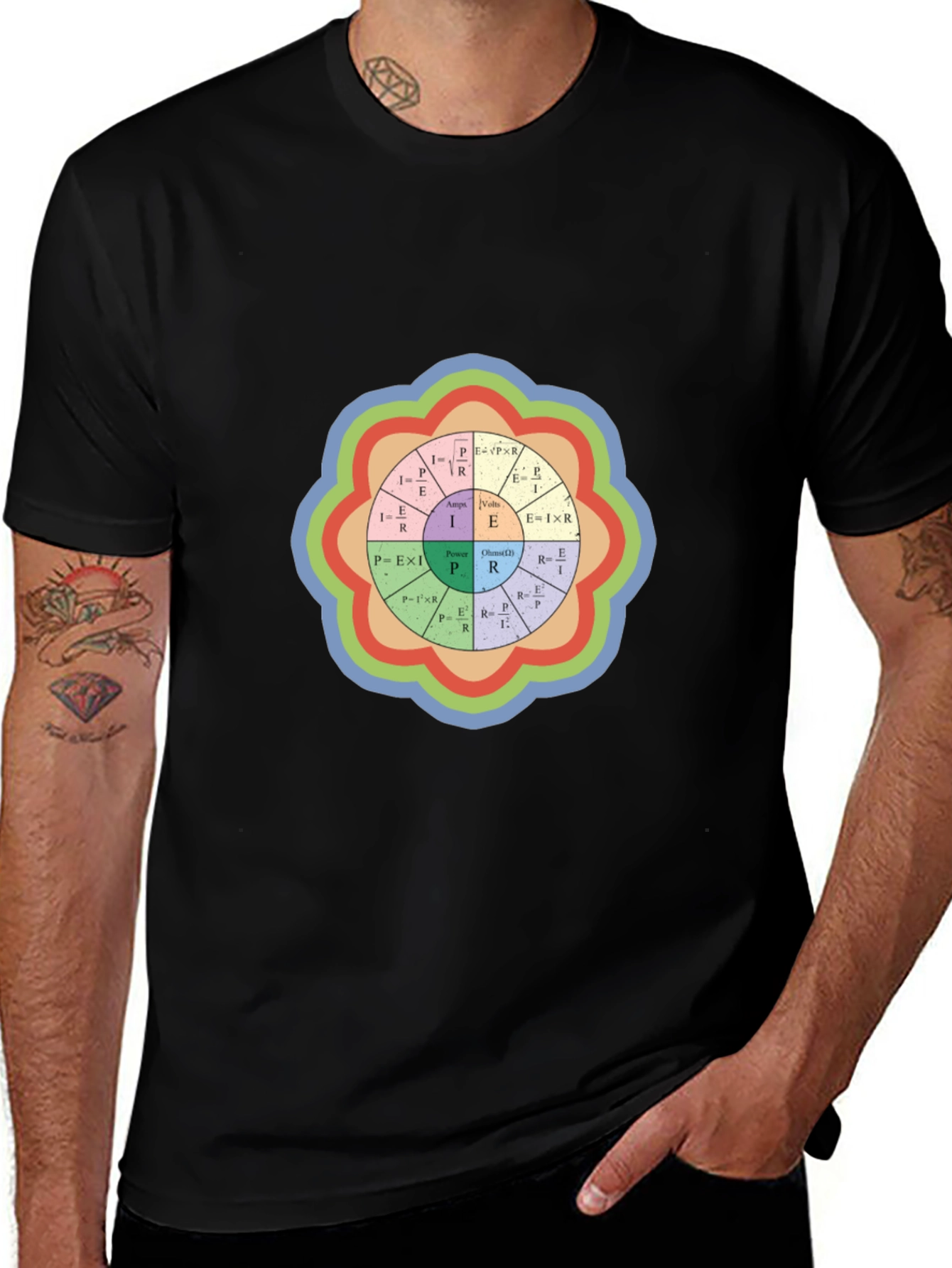 Electrical Engineering Formula Black T-Shirt