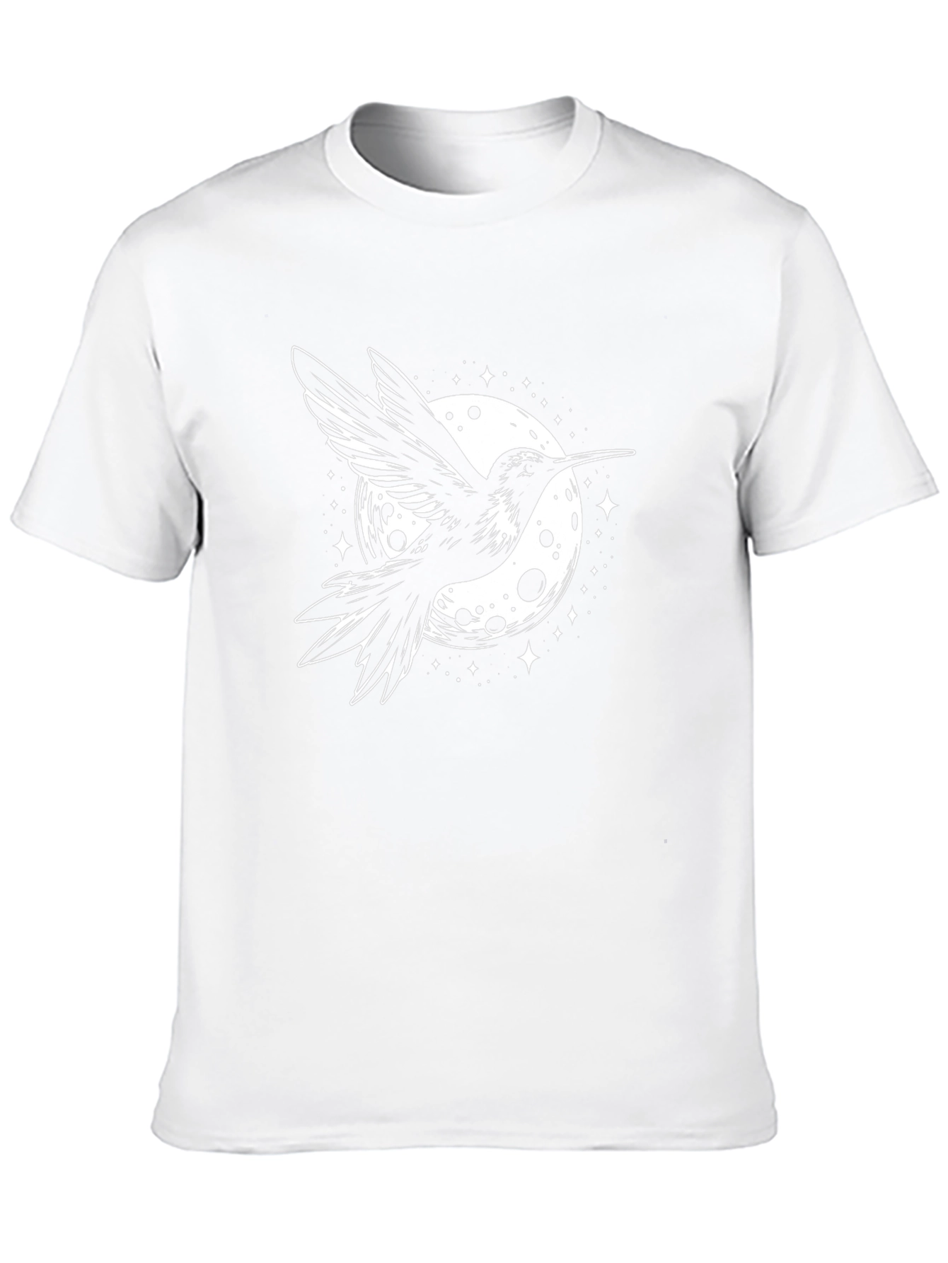 Hummingbird Moon Graphic Black T-Shirt