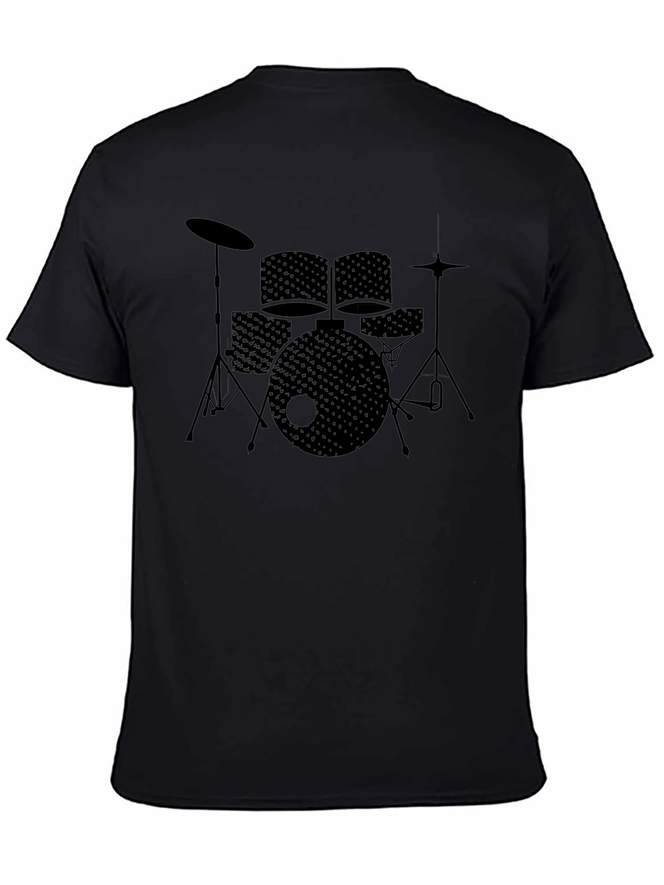 Drum Set Graphic Tee - Black