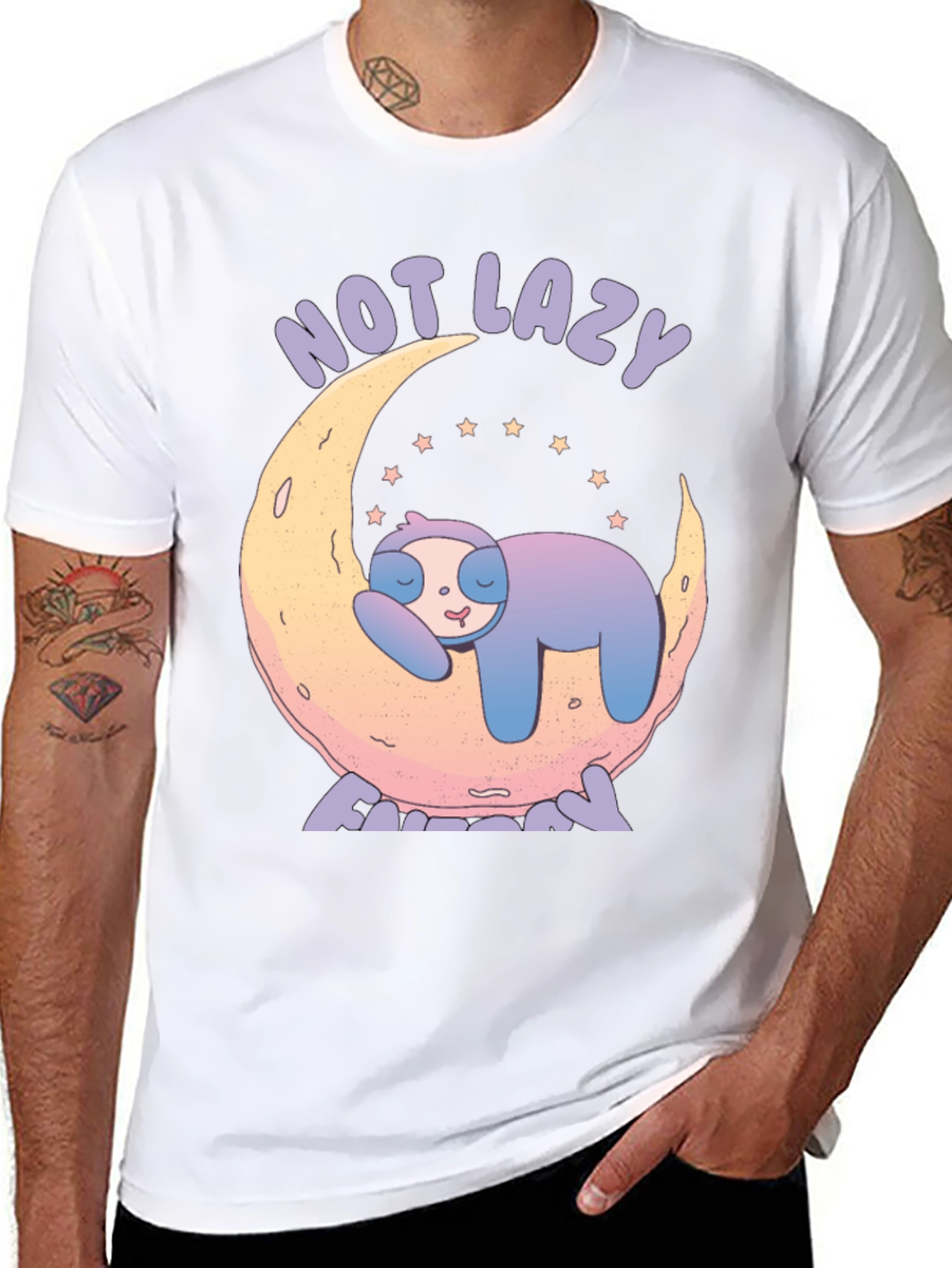 Not Lazy Sloth T-Shirt - Unisex Cotton Tee