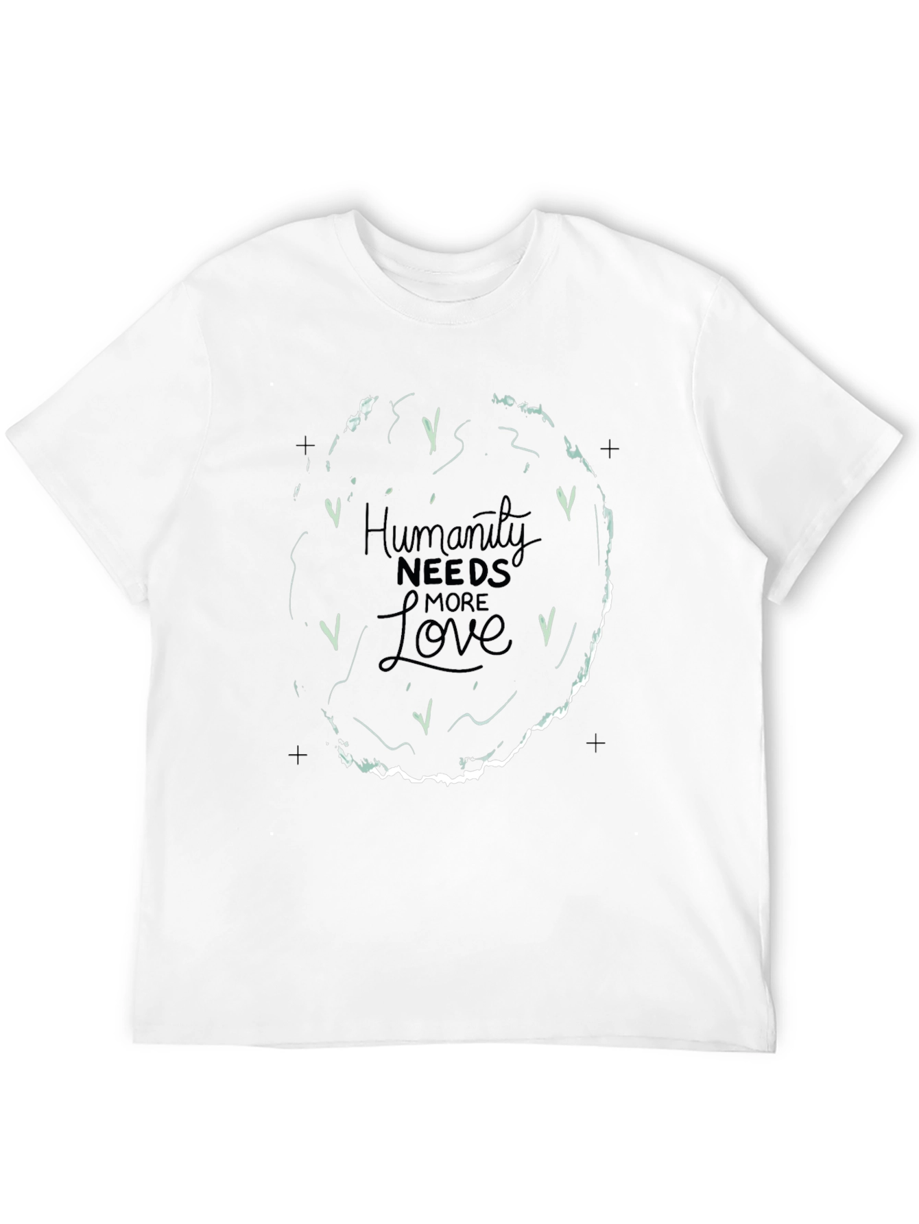 Humanity Needs More Love Graphic Tee - Black