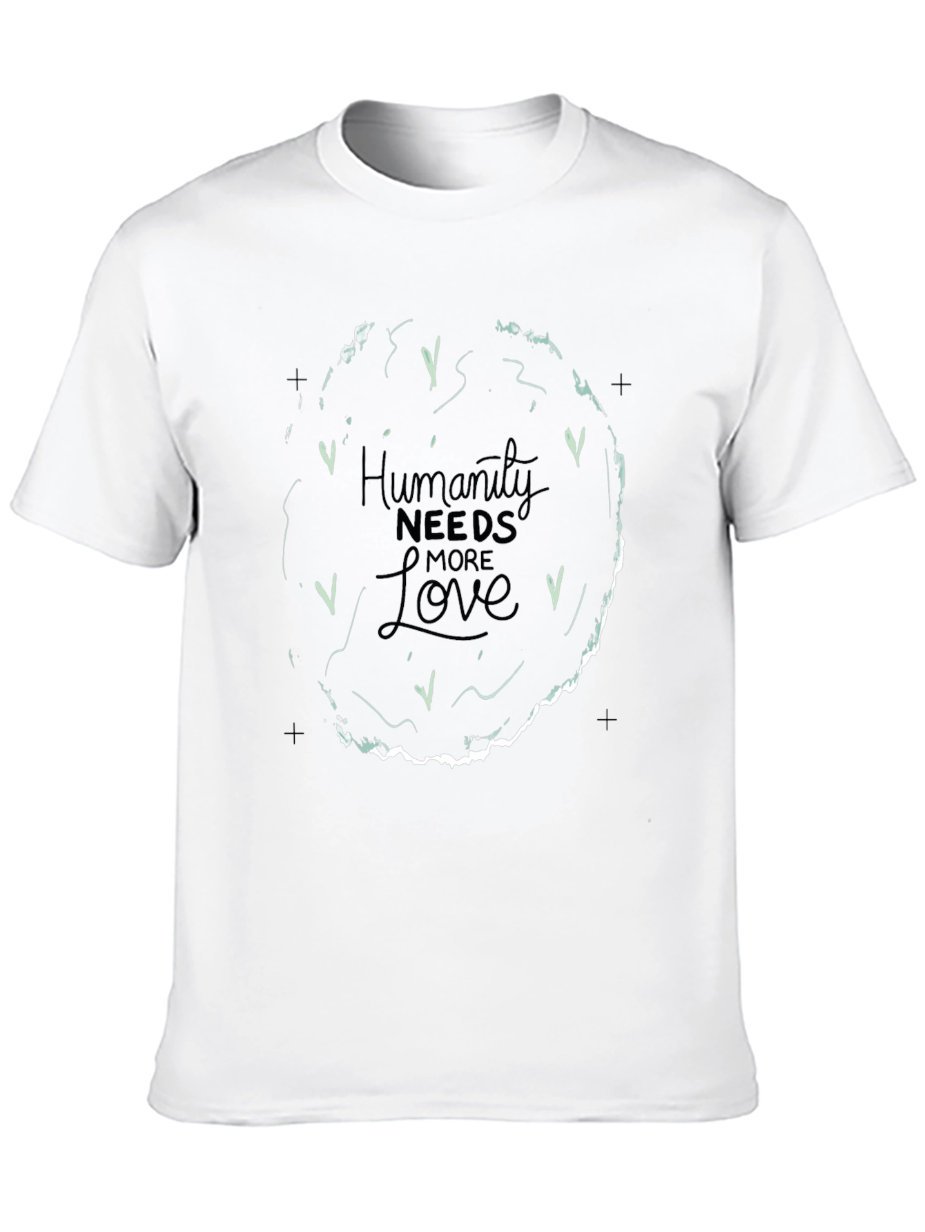 Humanity Needs More Love Graphic Tee - Black