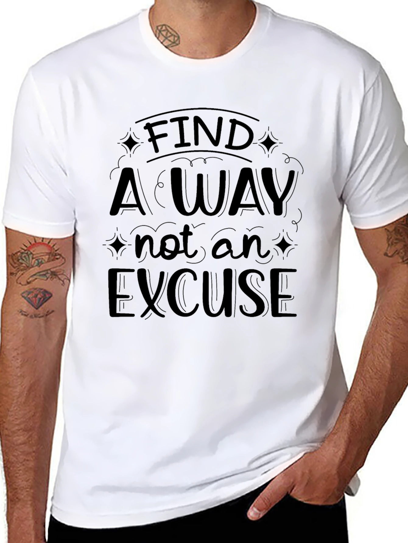 Find A Way Black Graphic T-Shirt
