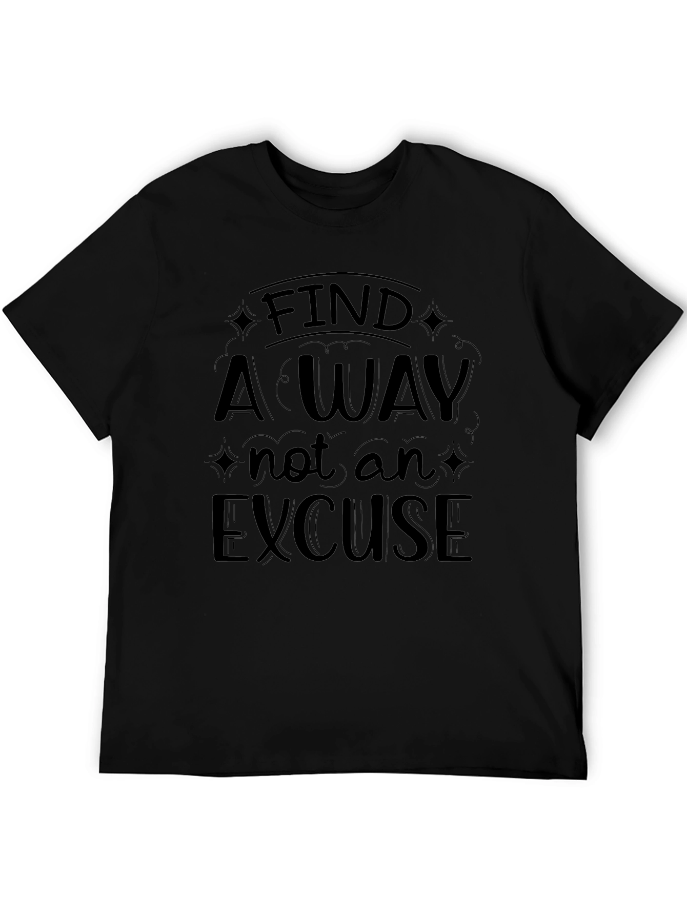 Find A Way Black Graphic T-Shirt
