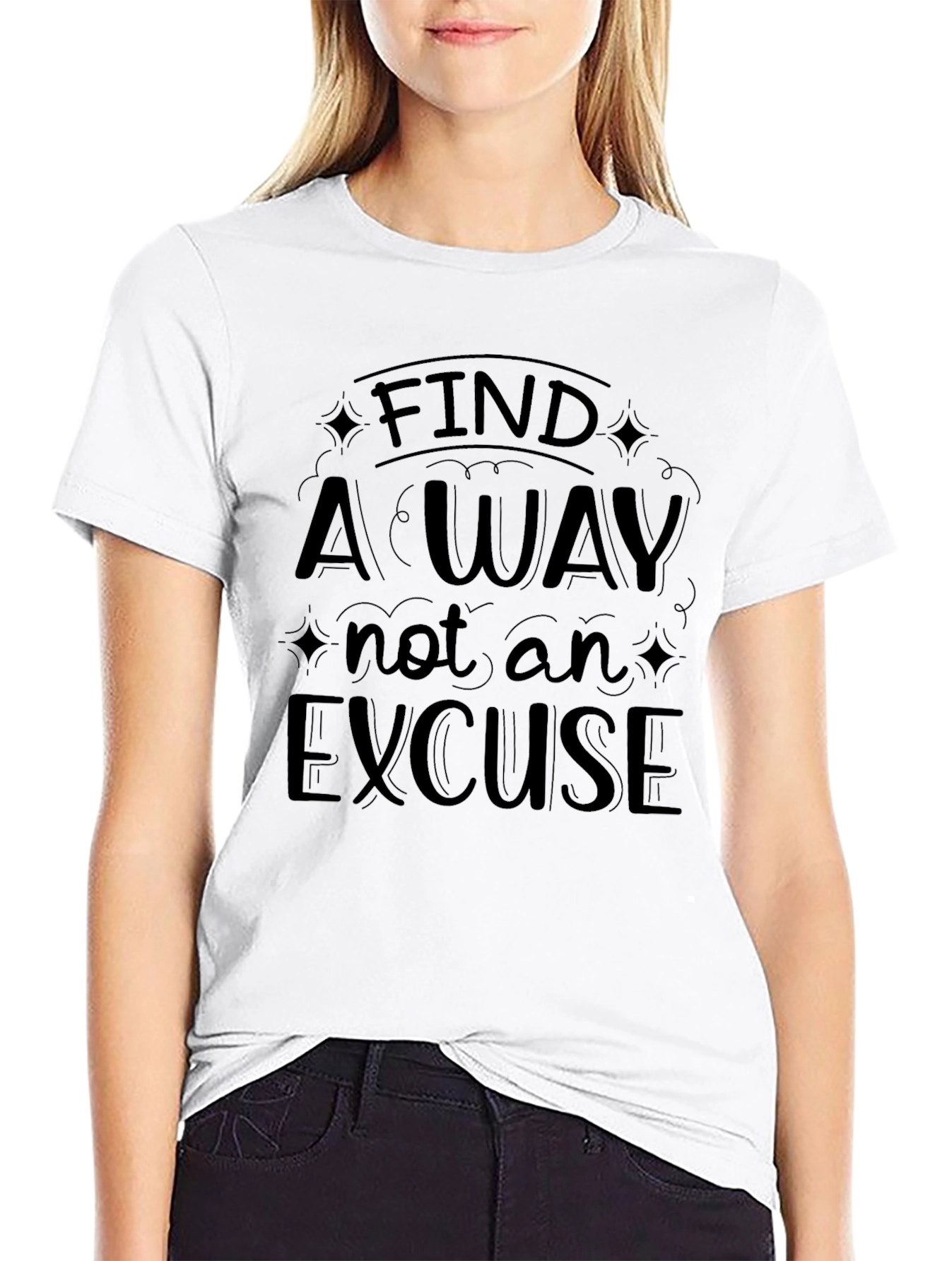 Find A Way Black Graphic T-Shirt