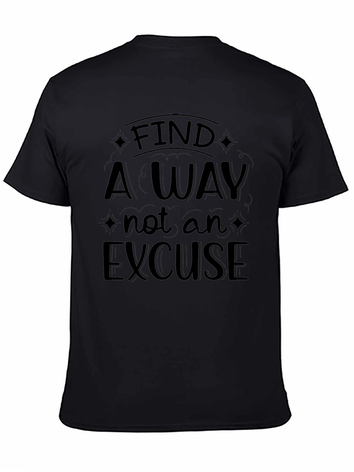 Find A Way Black Graphic T-Shirt