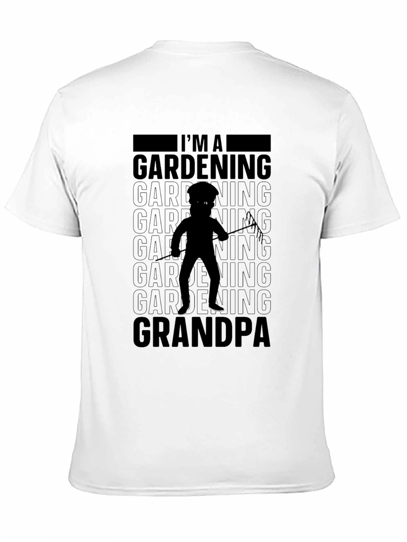 Gardening Grandpa T-Shirt - Black Cotton Blend