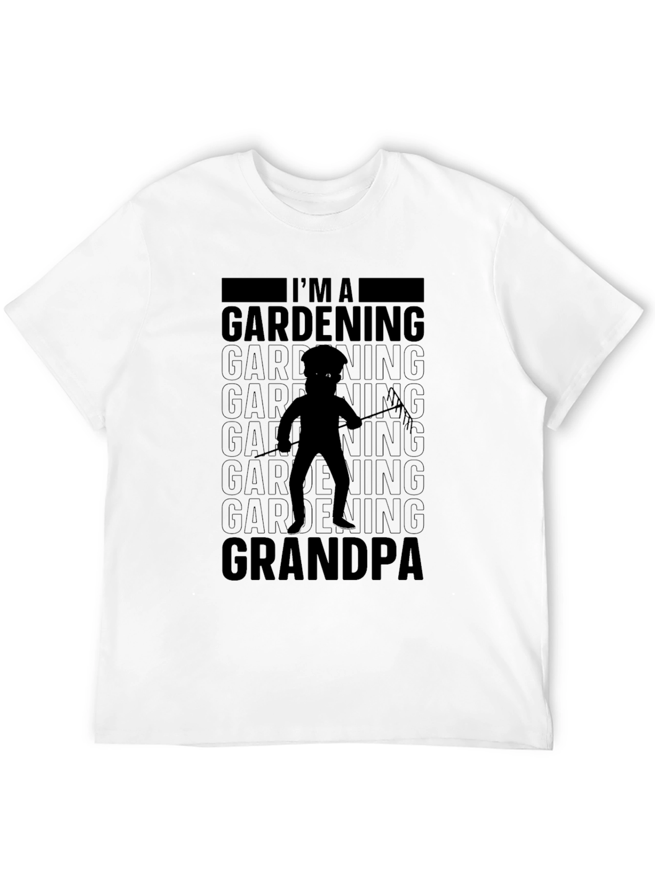 Gardening Grandpa T-Shirt - Black Cotton Blend