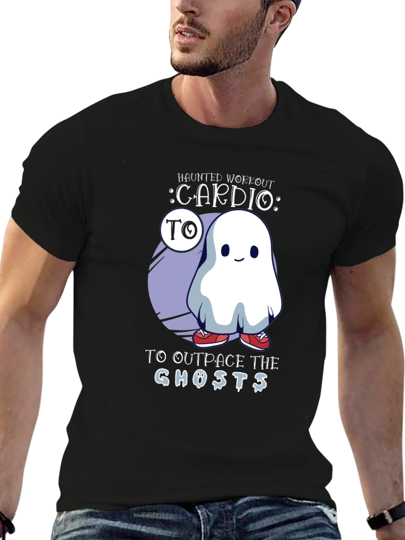 Haunted Workout Ghost T-Shirt Cardio Tee