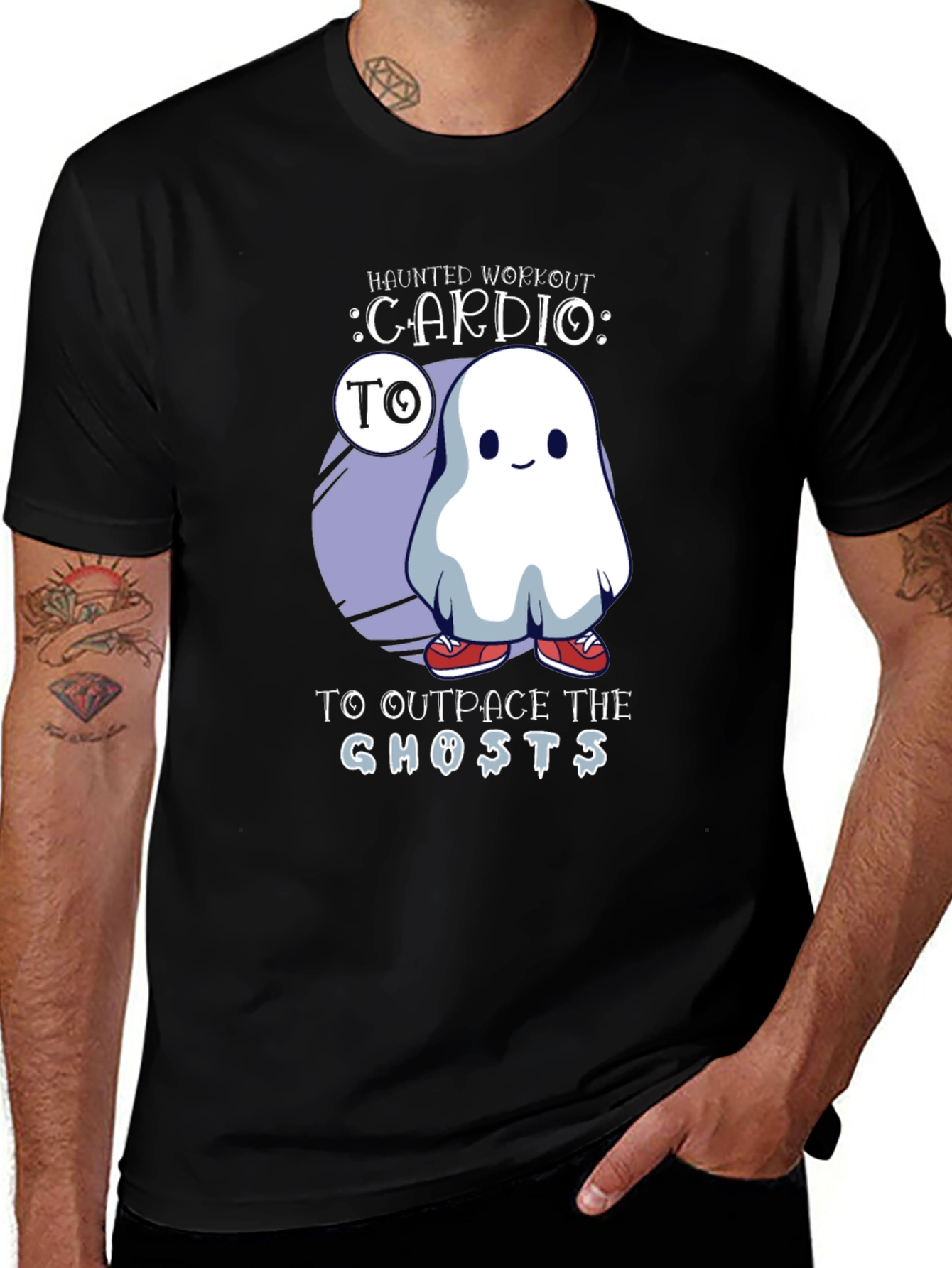 Haunted Workout Ghost T-Shirt Cardio Tee