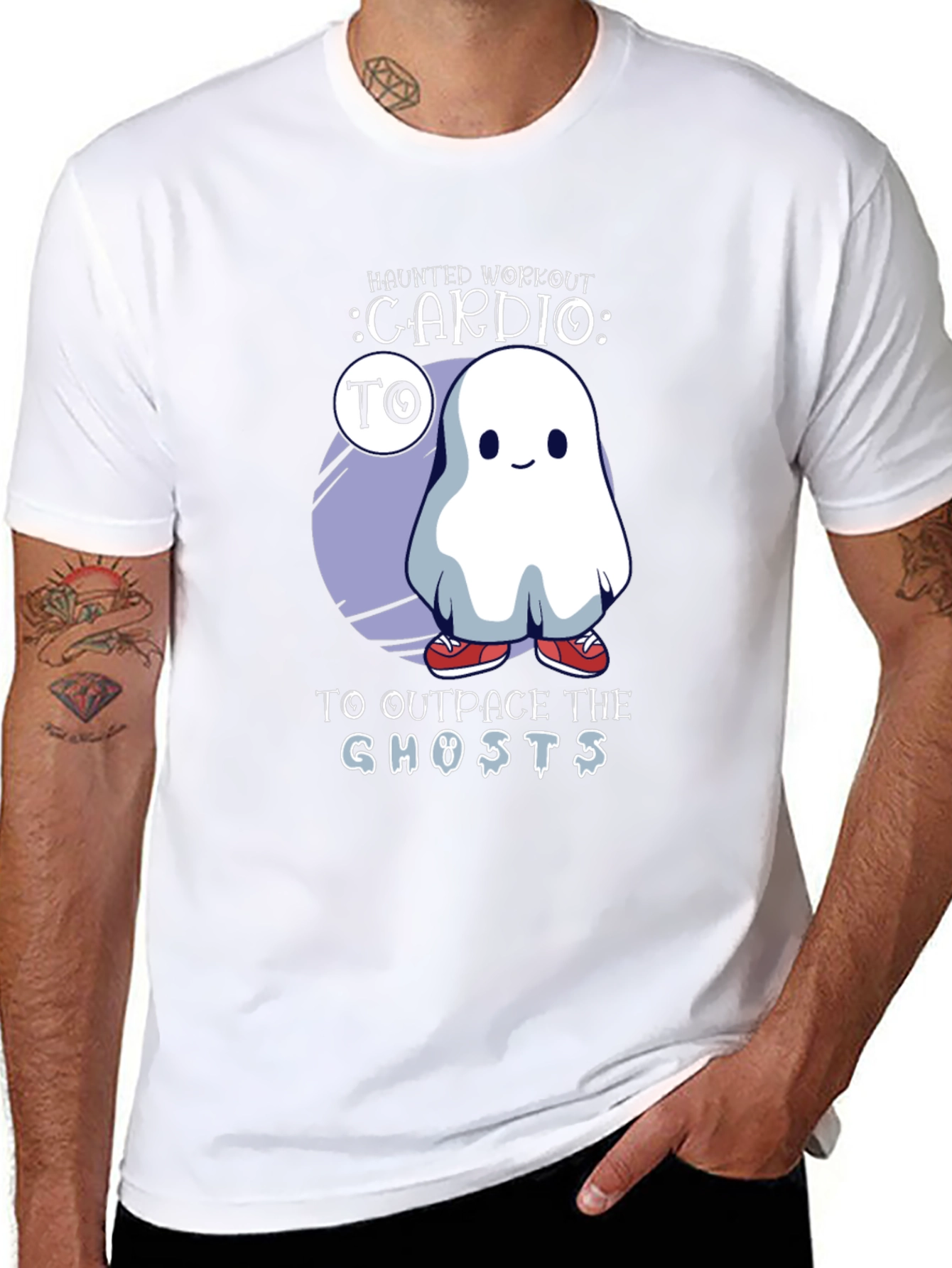 Haunted Workout Ghost T-Shirt Cardio Tee