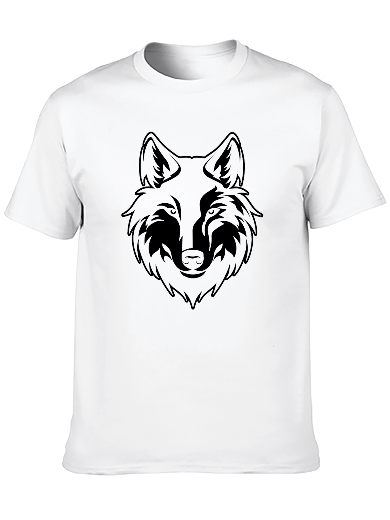 Black Wolf Graphic T-Shirt - Mens Fashion