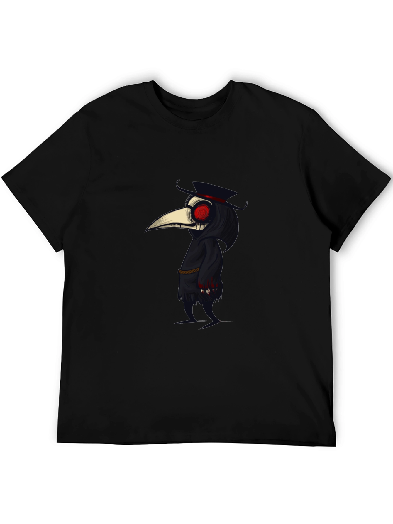 Plague Doctor Graphic Tee - Stylish Gothic Design