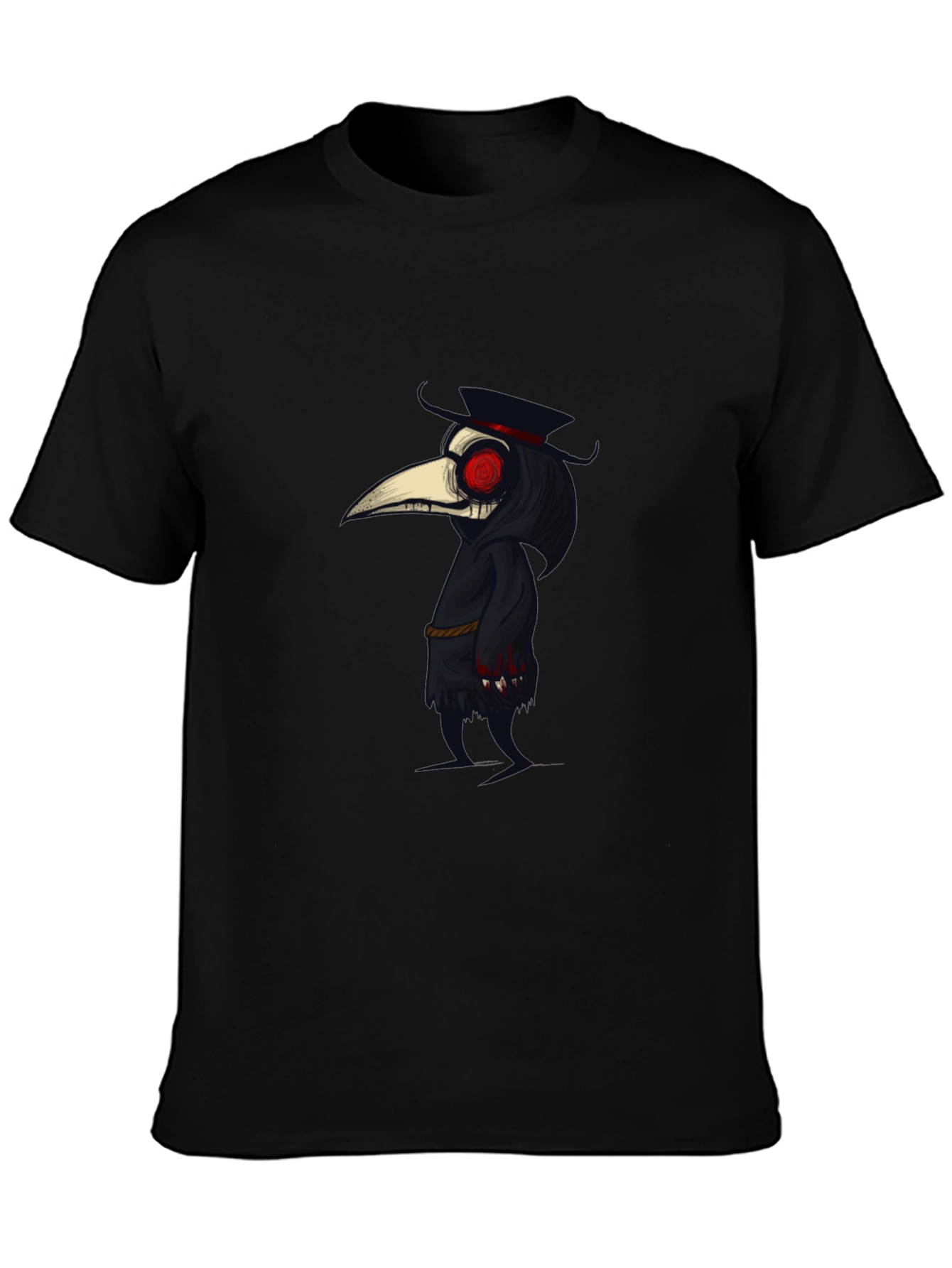 Plague Doctor Graphic Tee - Stylish Gothic Design