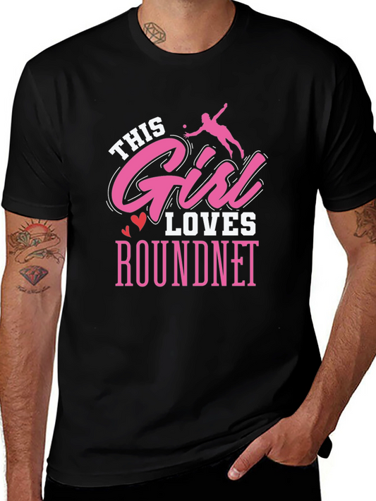 Roundnet Lover Tee - This Girl Loves Roundnet Graphic T-Shirt