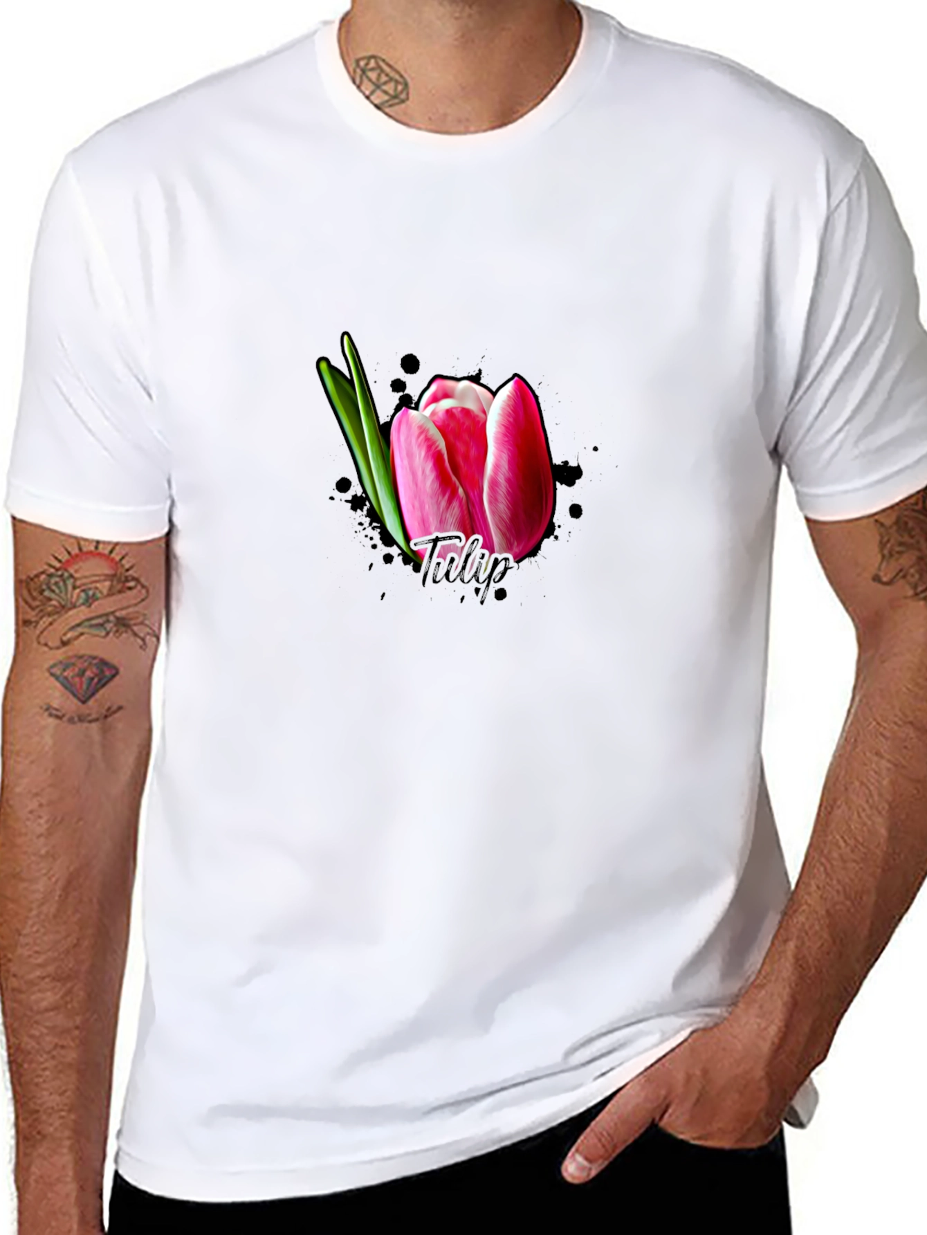 Tulip Graphic Tee - Stylish Mens T-Shirt