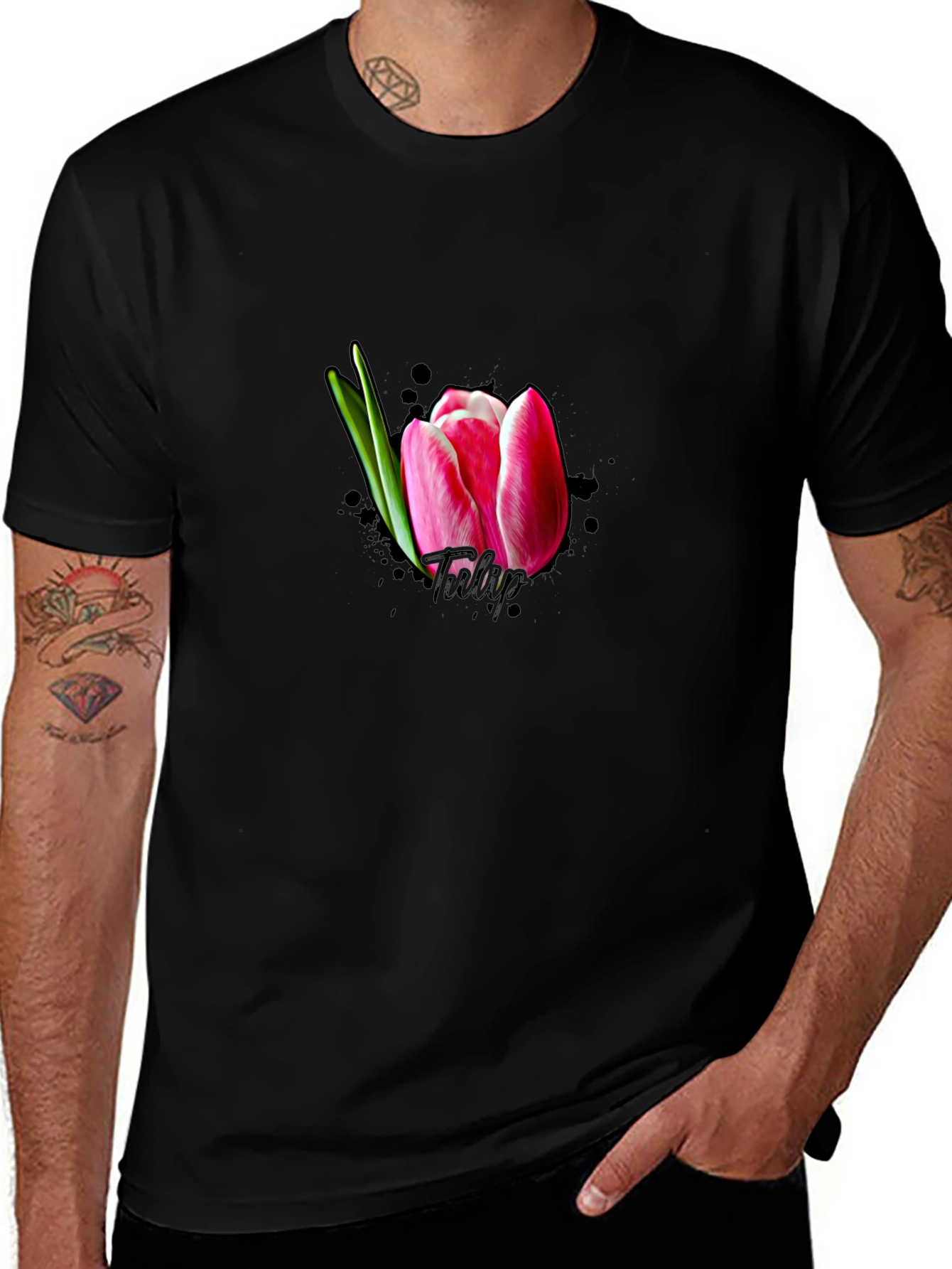 Tulip Graphic Tee - Stylish Mens T-Shirt