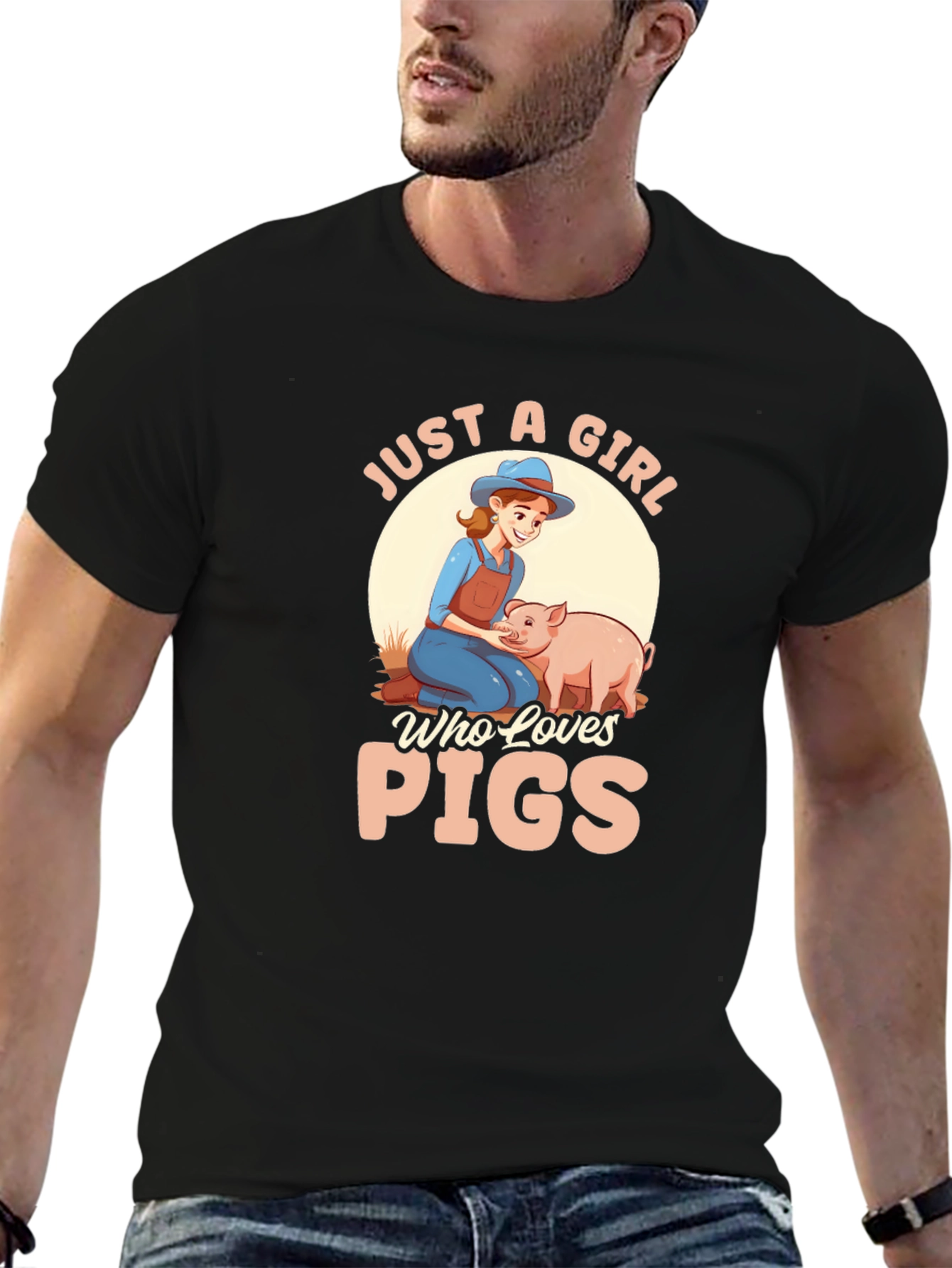 Just A Girl Who Loves Pigs Graphic T-Shirt