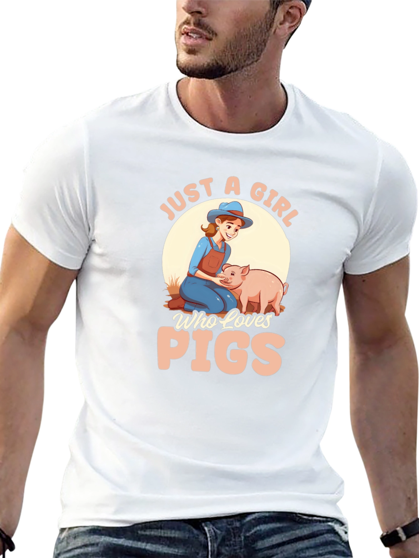 Just A Girl Who Loves Pigs Graphic T-Shirt