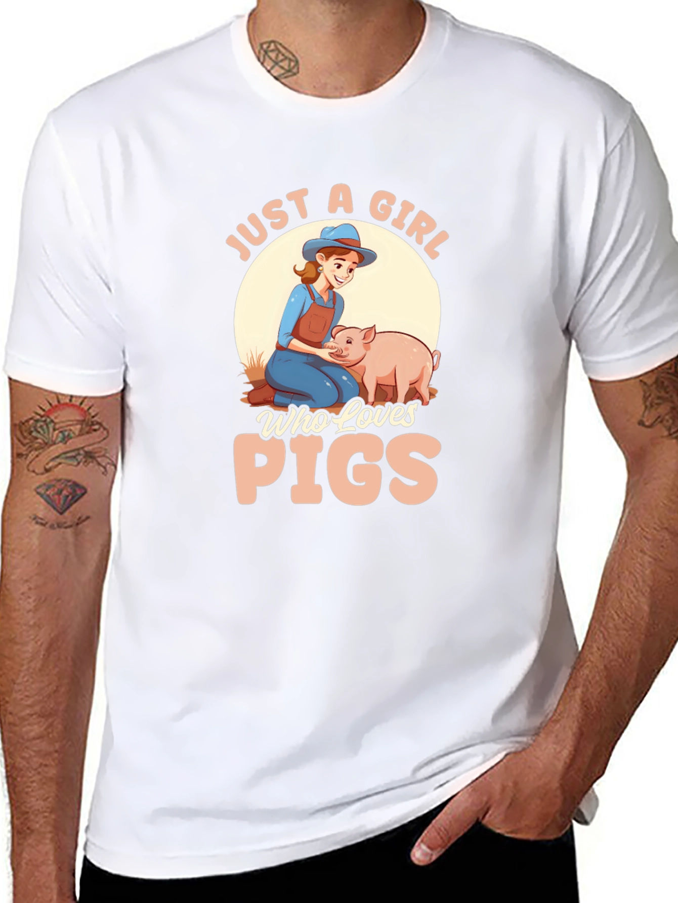 Just A Girl Who Loves Pigs Graphic T-Shirt