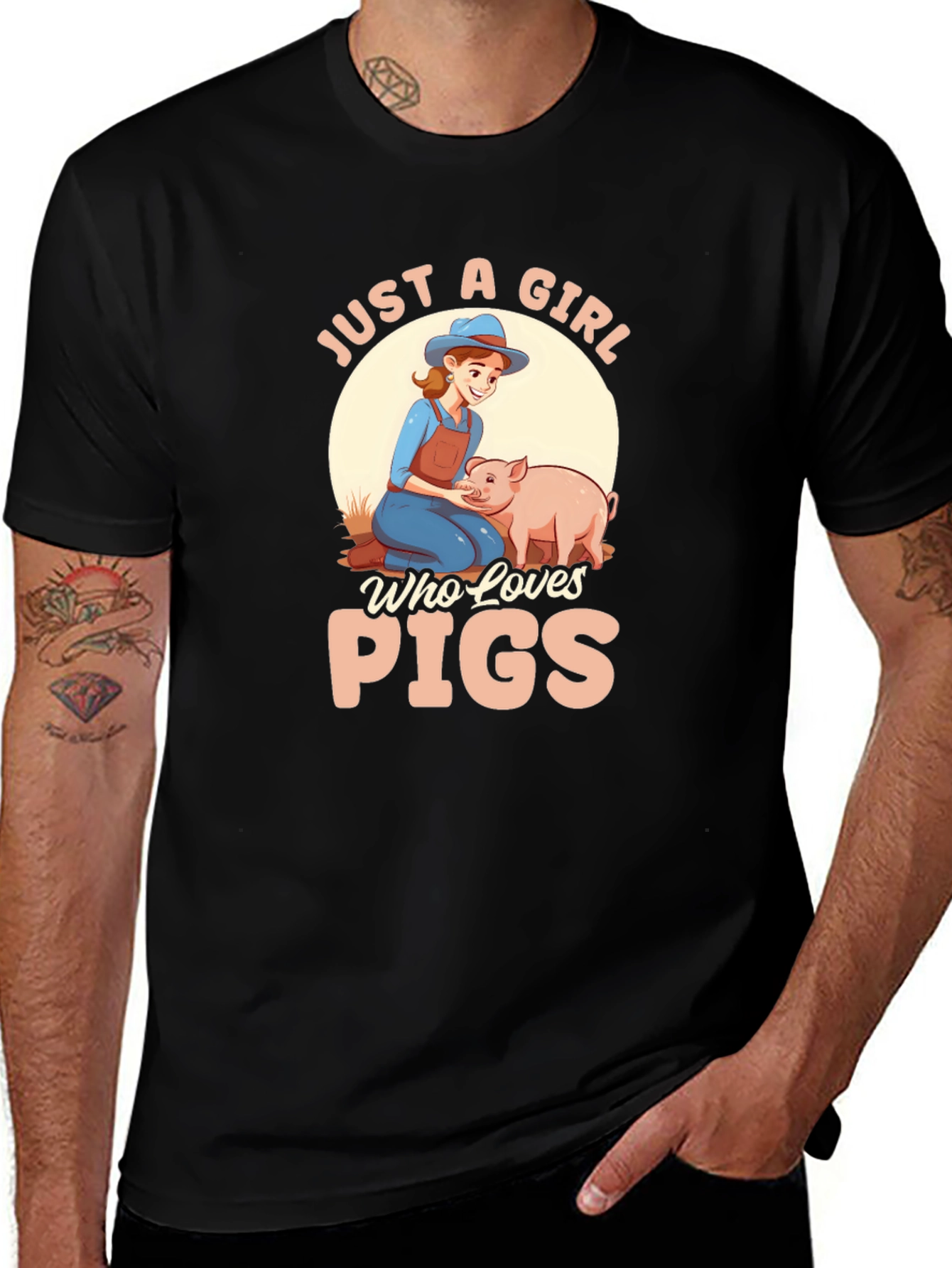 Just A Girl Who Loves Pigs Graphic T-Shirt