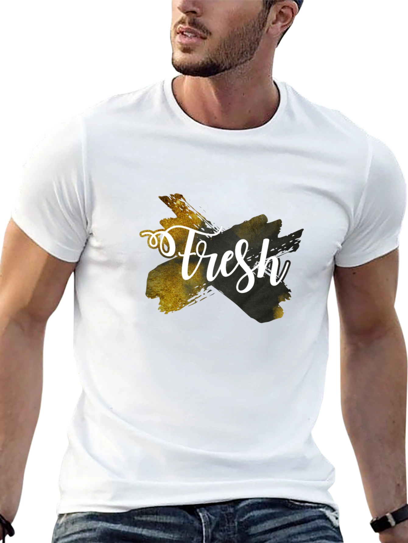 Fresh Graphic Tee - Stylish Black T-Shirt