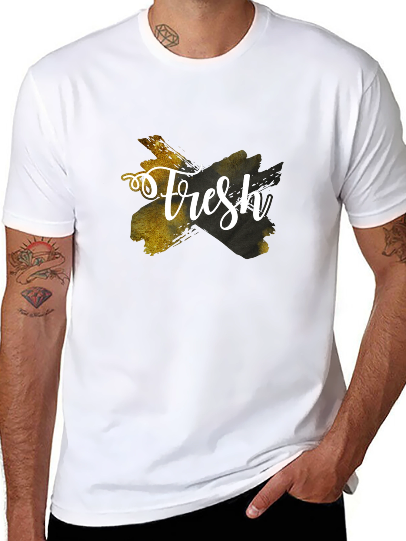 Fresh Graphic Tee - Stylish Black T-Shirt