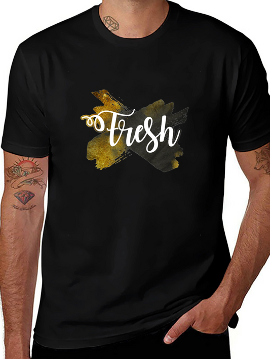 Fresh Graphic Tee - Stylish Black T-Shirt